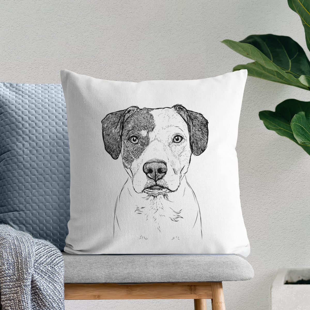 Ryleigh the Beagle Pitbull Mix - Throw Pillow Cover