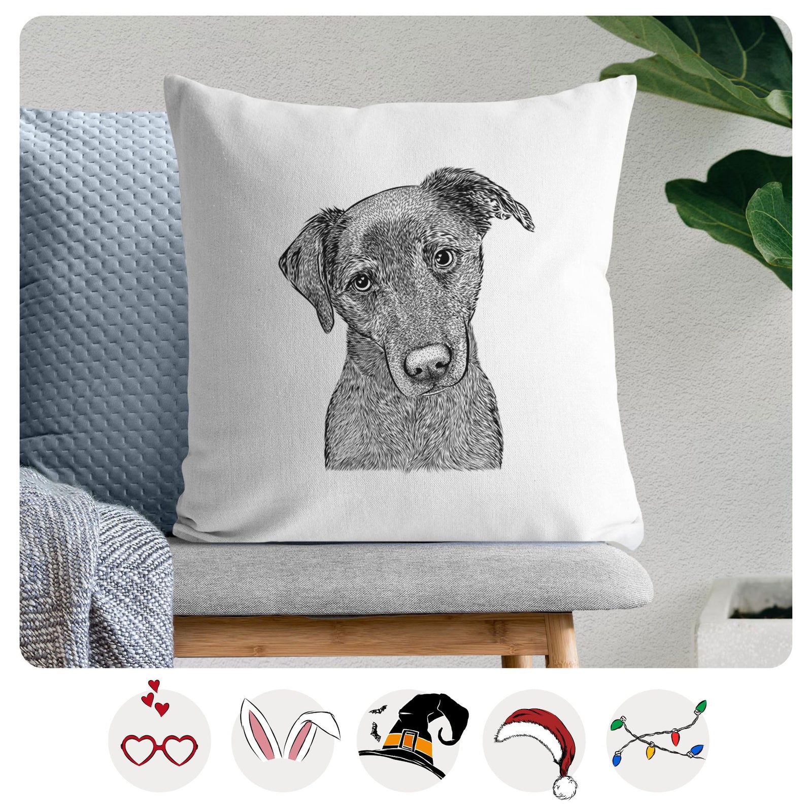 Sadie the Whipador - Throw Pillow Cover
