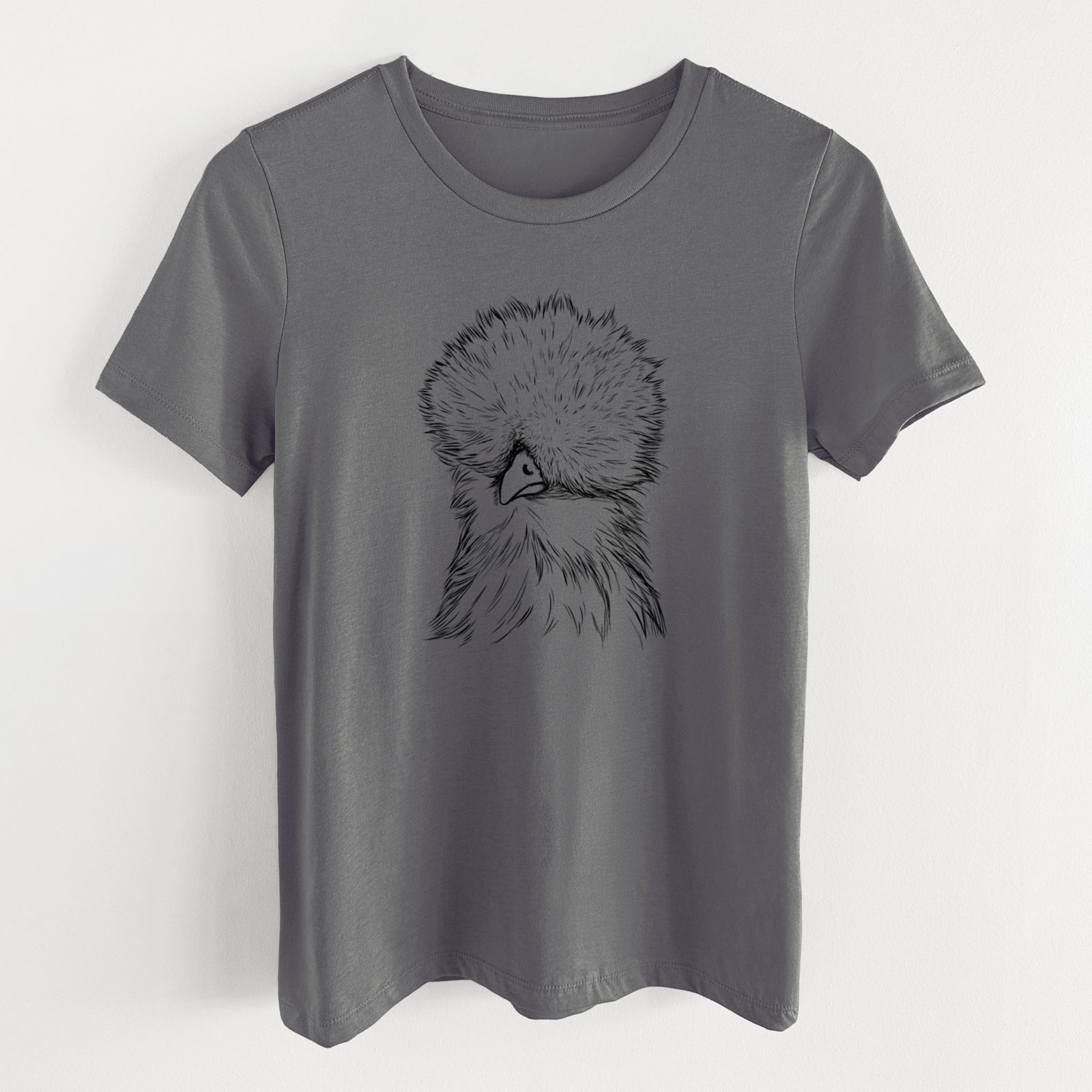 Bare Sally the Silkie Chicken - Women's Lightweight Relaxed Fit 100% Cotton Crewneck