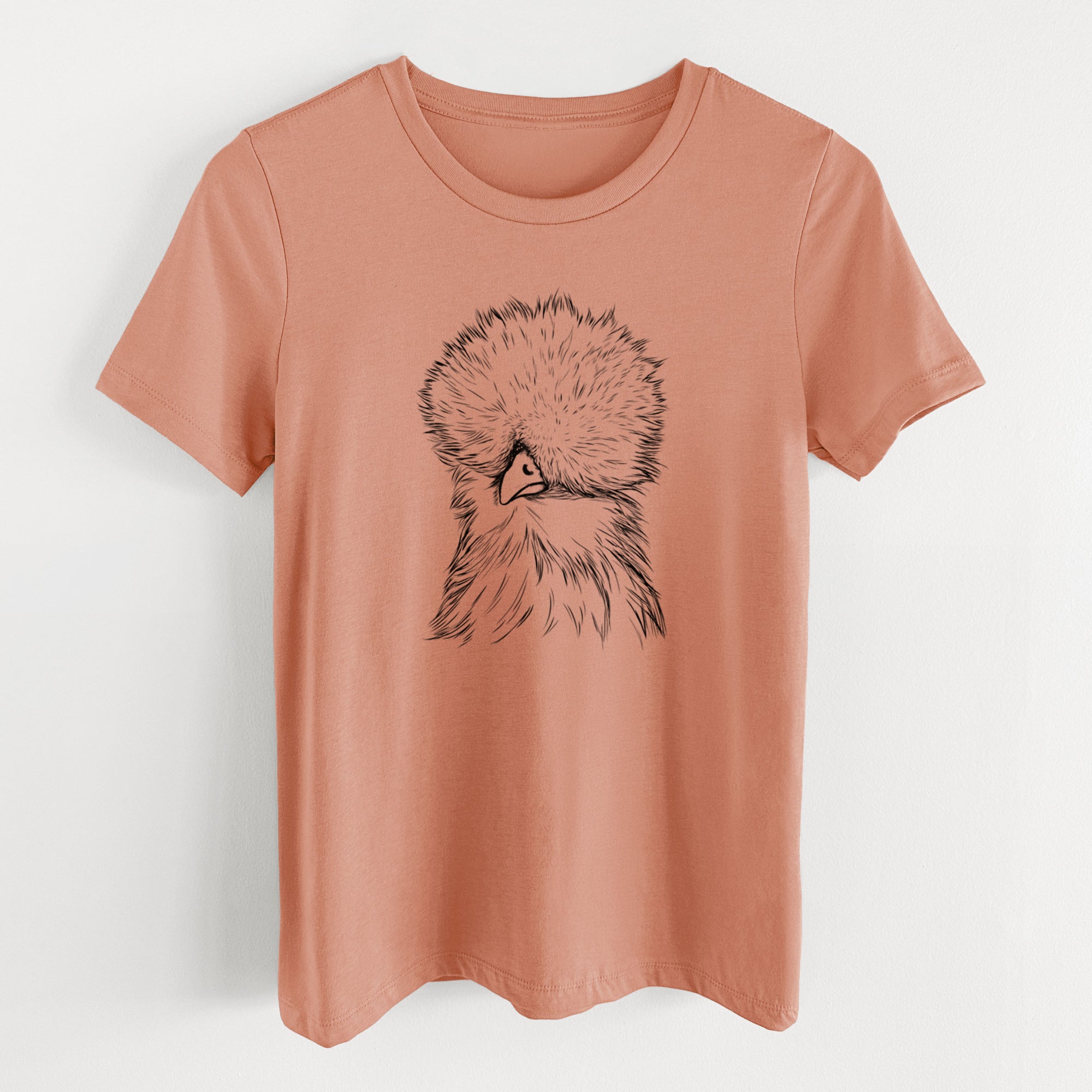 Bare Sally the Silkie Chicken - Women's Lightweight Relaxed Fit 100% Cotton Crewneck