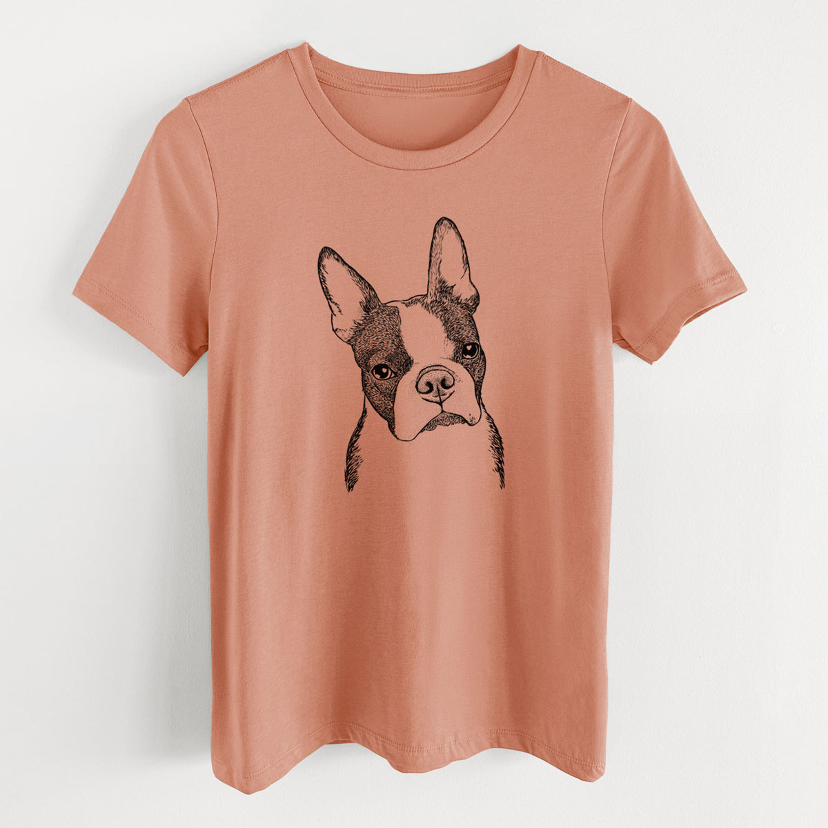 Bare Samuel the Boston Terrier - Women's Lightweight Relaxed Fit 100% Cotton Crewneck