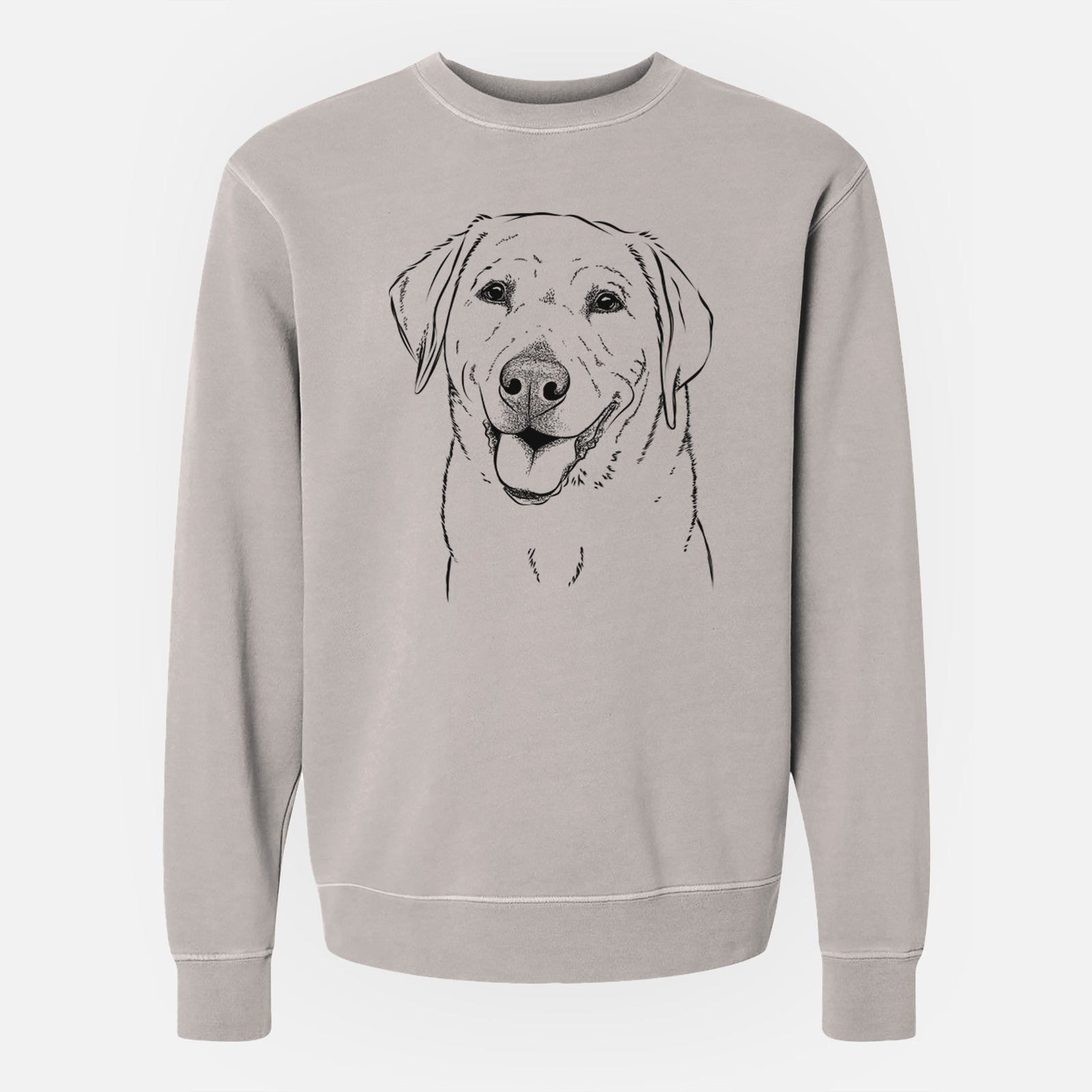 Bare Sanford the Labrador Retriever - Unisex Pigment Dyed Crew Sweatshirt