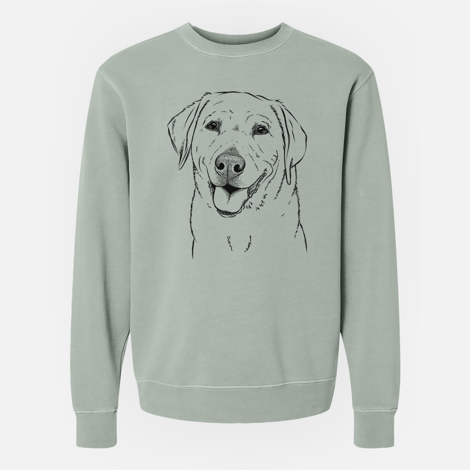 Bare Sanford the Labrador Retriever - Unisex Pigment Dyed Crew Sweatshirt