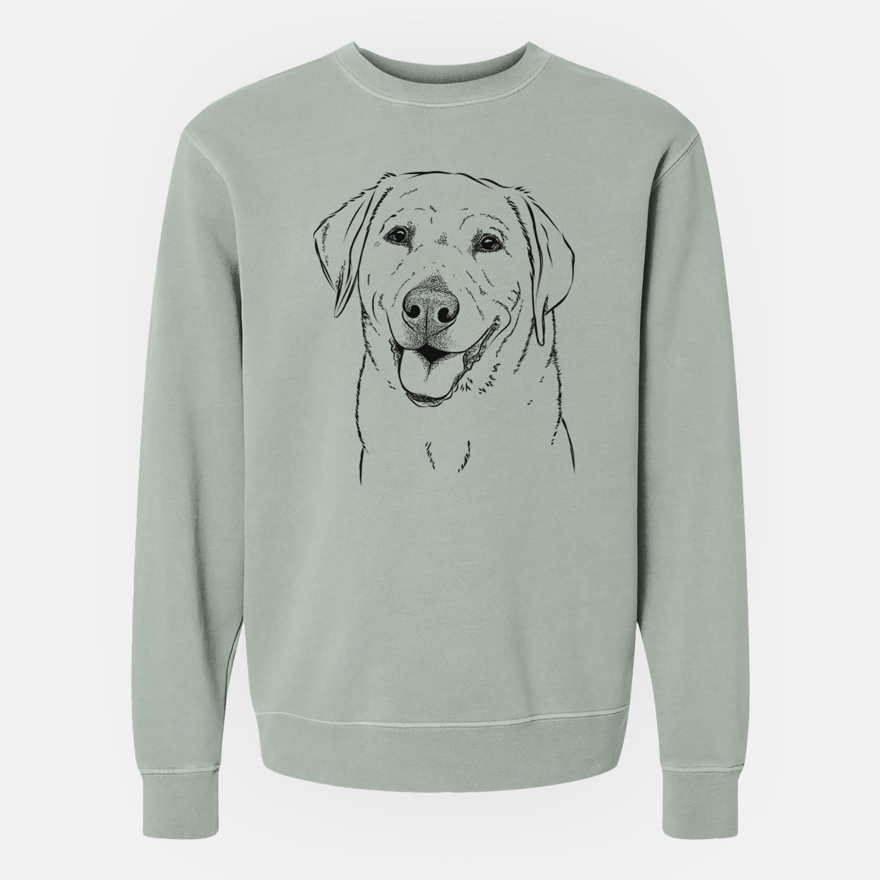 Bare Sanford the Labrador Retriever - Unisex Pigment Dyed Crew Sweatshirt