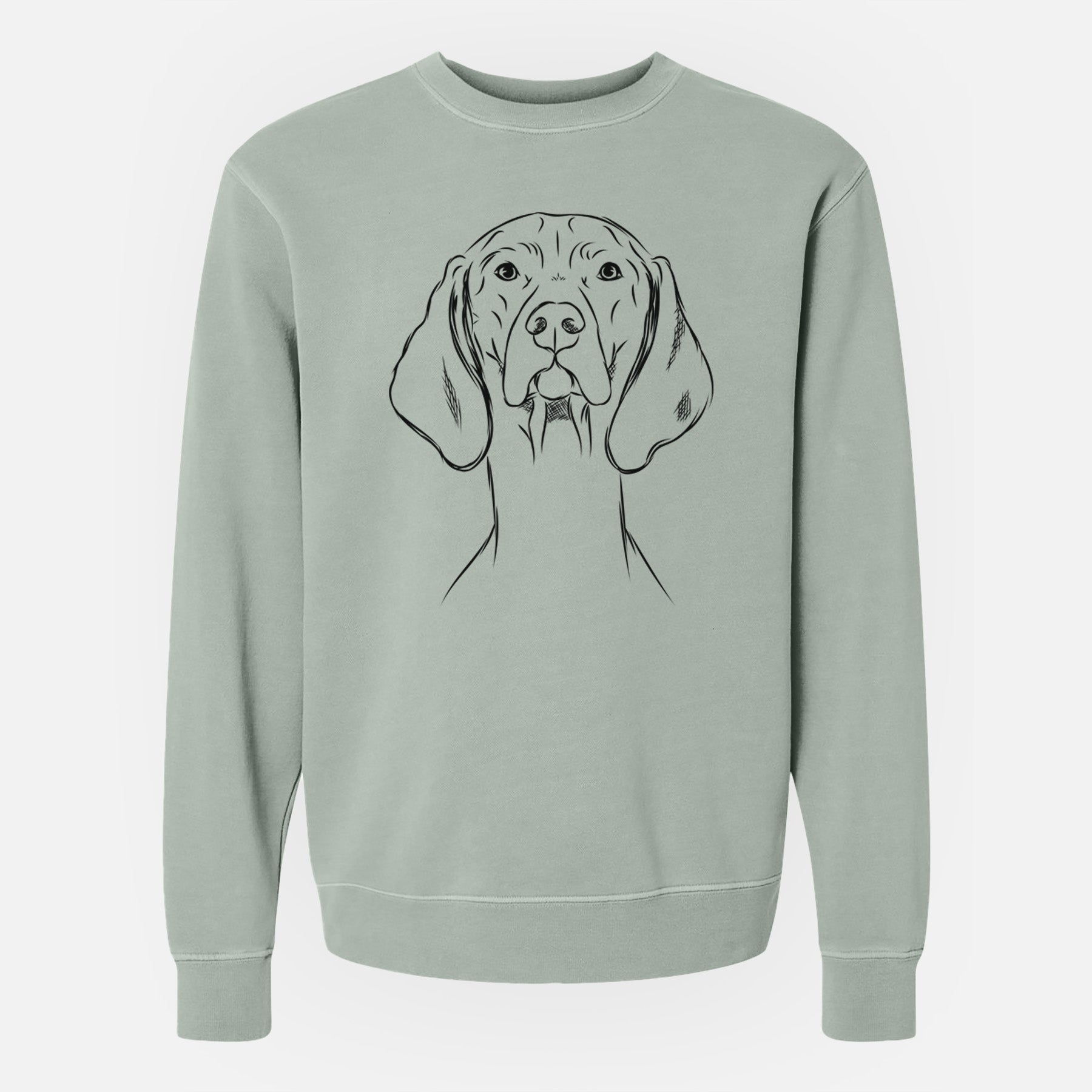 Bare Sawyer the Vizsla - Unisex Pigment Dyed Crew Sweatshirt