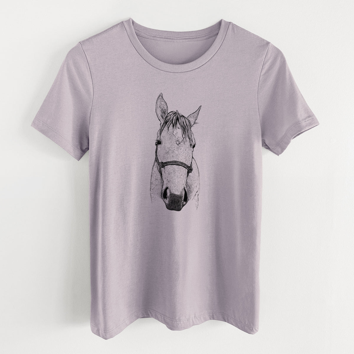 Bare SeaBee the Quarter Horse - Women&#39;s Lightweight Relaxed Fit 100% Cotton Crewneck