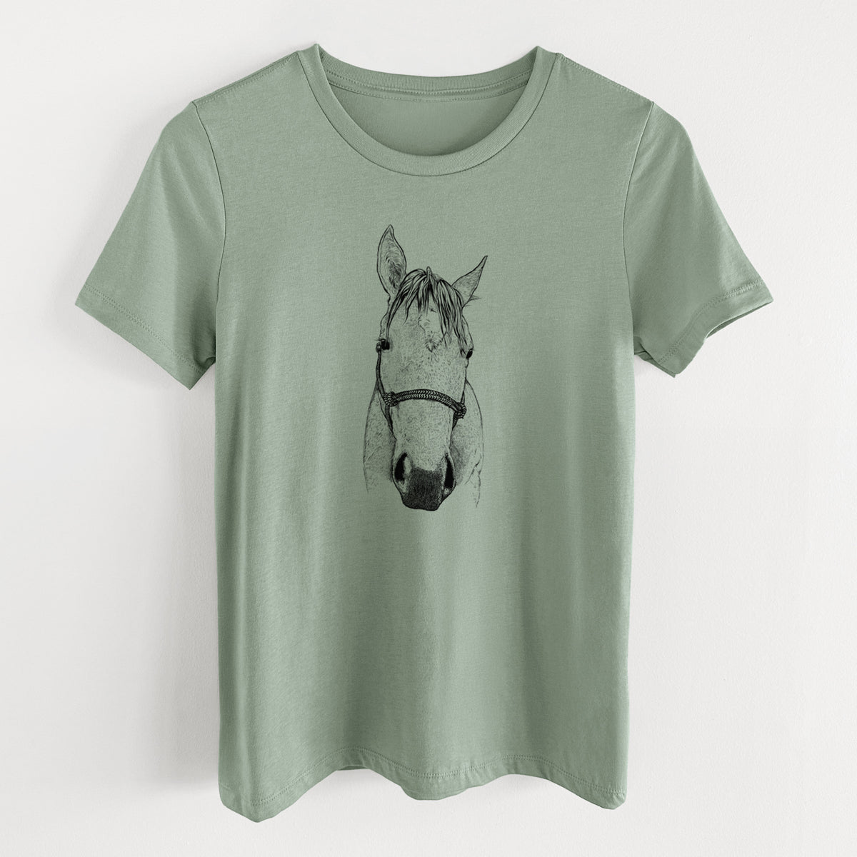 Bare SeaBee the Quarter Horse - Women's Lightweight Relaxed Fit 100% Cotton Crewneck