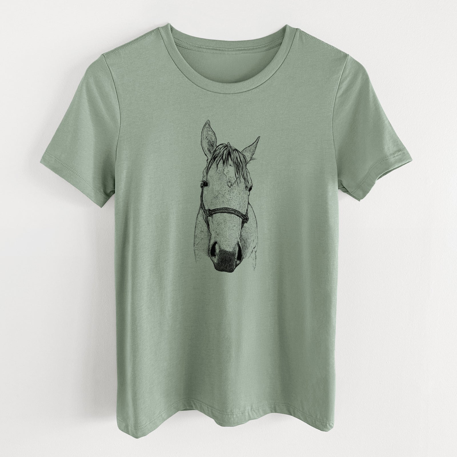 Bare SeaBee the Quarter Horse - Women's Lightweight Relaxed Fit 100% Cotton Crewneck