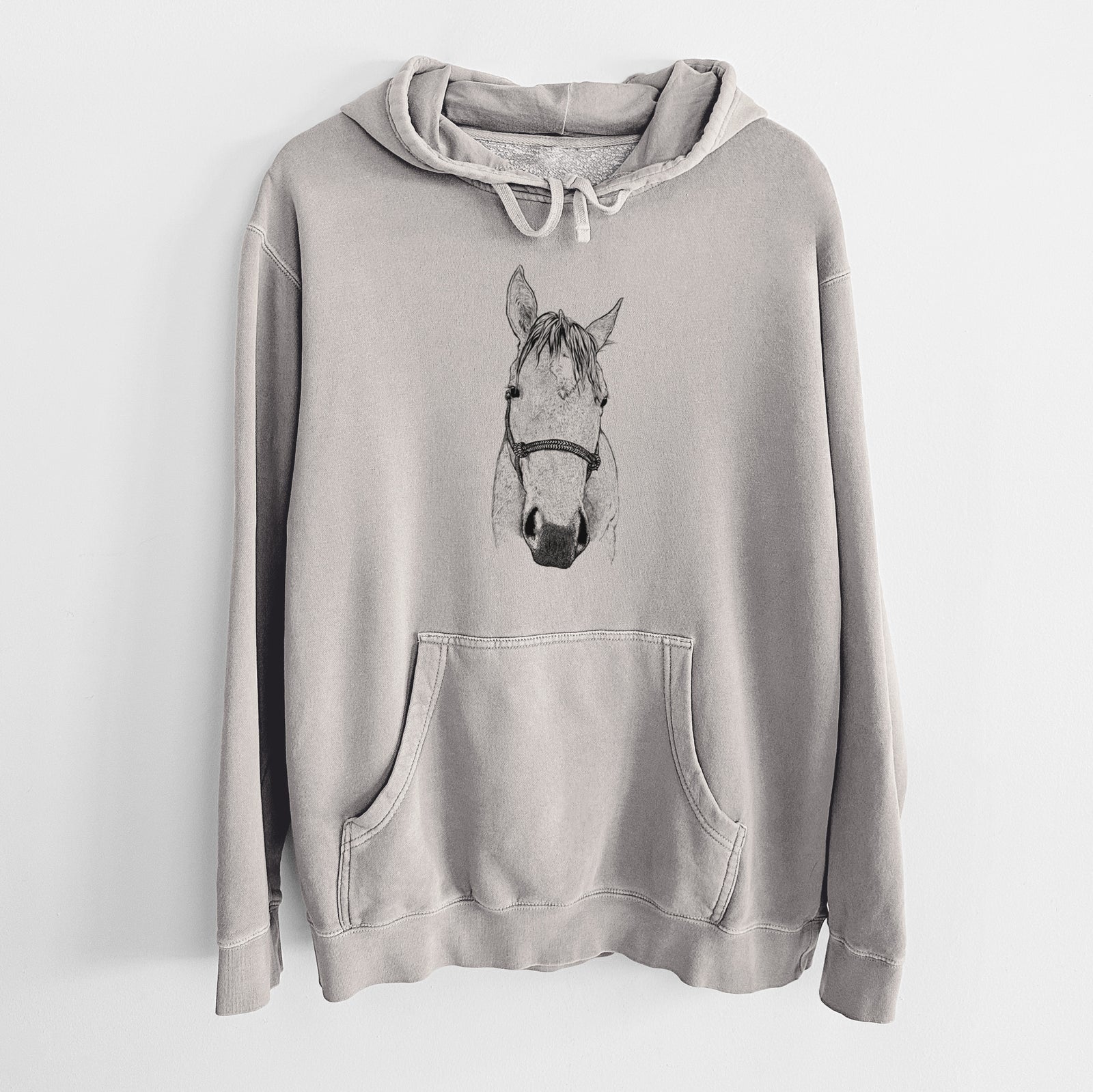 Bare SeaBee the Quarter Horse - Unisex Pigment Dyed Hoodie