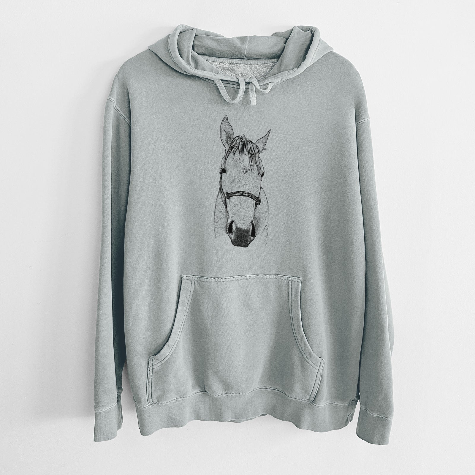Bare SeaBee the Quarter Horse - Unisex Pigment Dyed Hoodie