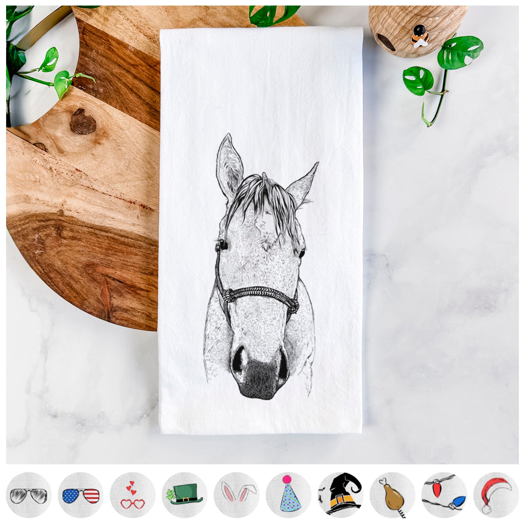 SeaBee the Quarter Horse Tea Towel