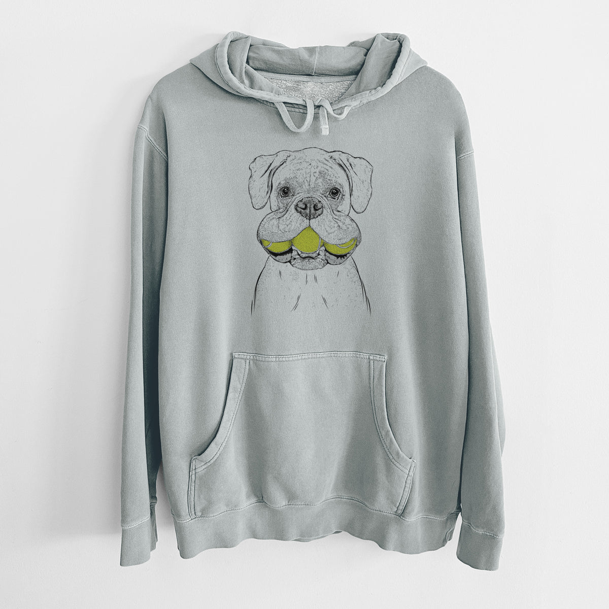 Bare Seamus the Boxer - Unisex Pigment Dyed Hoodie