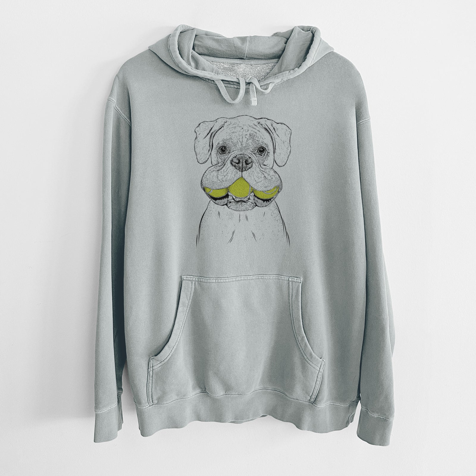 Bare Seamus the Boxer - Unisex Pigment Dyed Hoodie