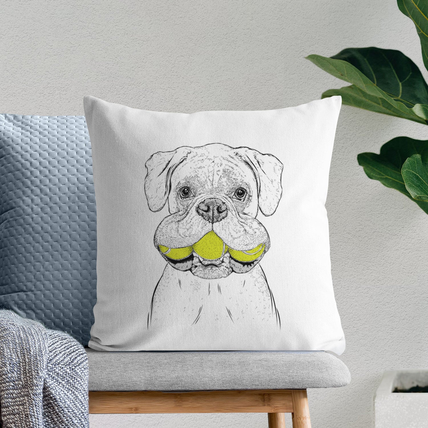 Seamus the Boxer - Throw Pillow Cover