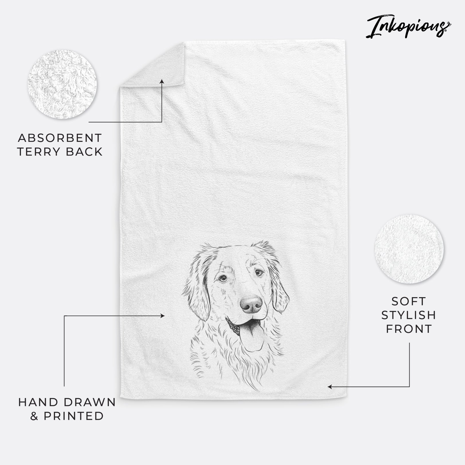 Semba the Golden Retriever Decorative Hand Towel