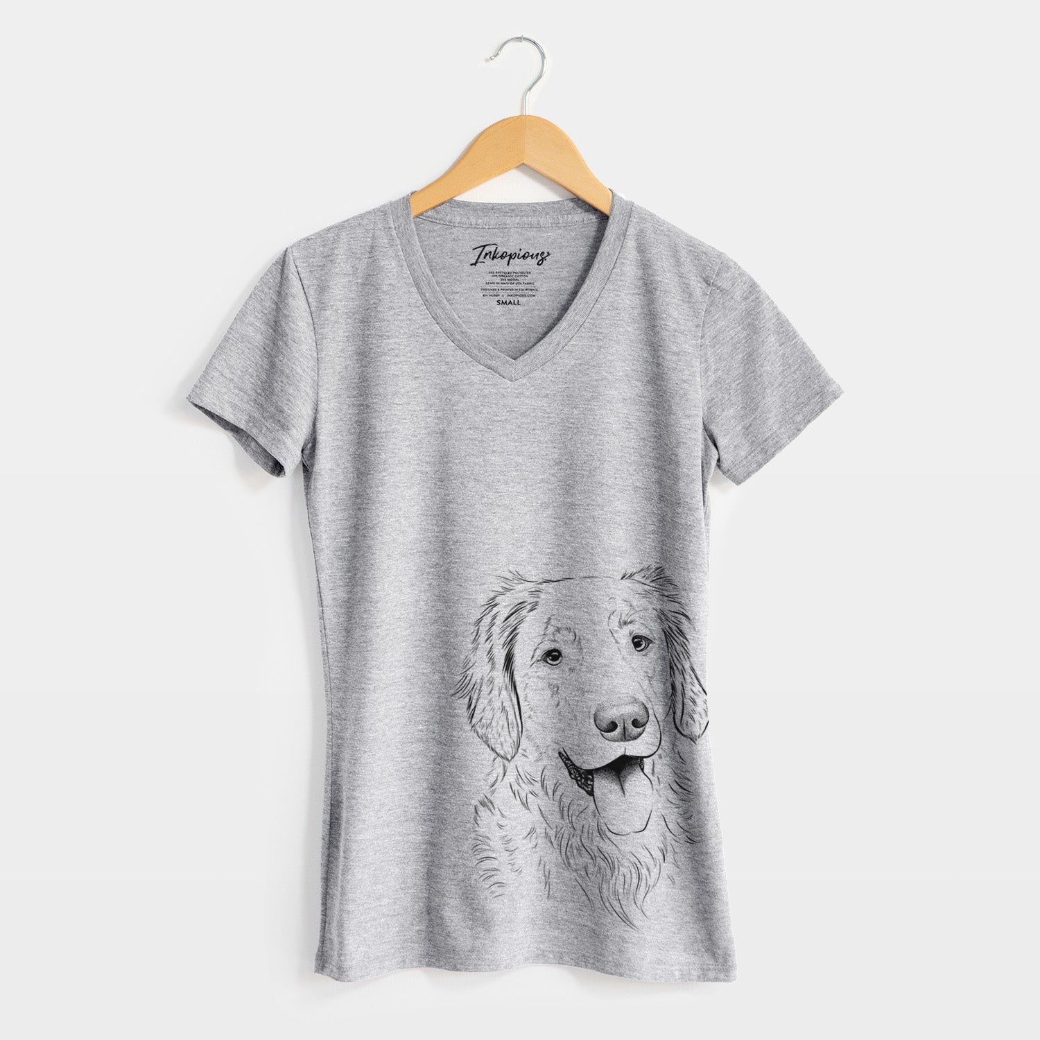 Bare Semba the Golden Retriever - Women's V-neck Shirt