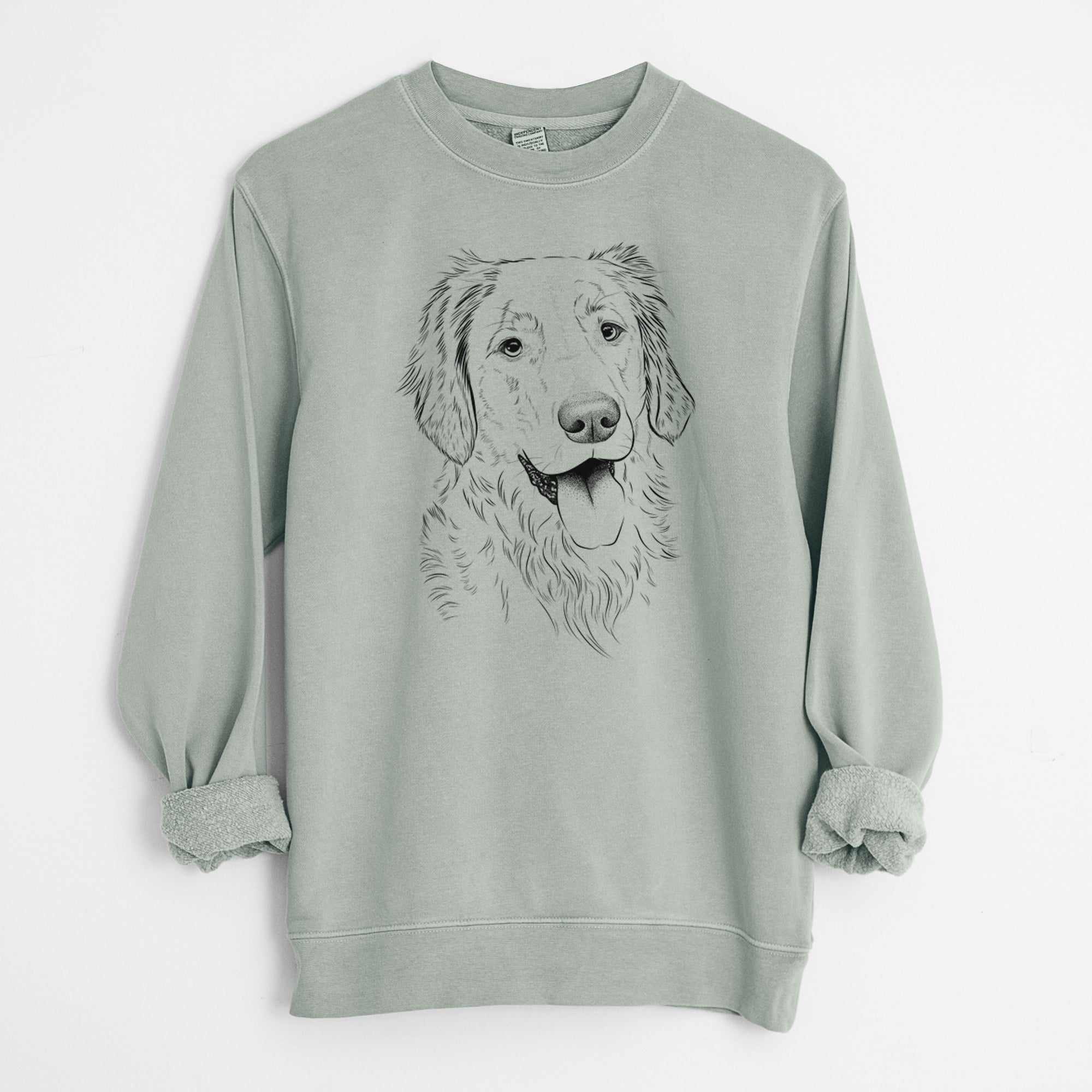 Bare Semba the Golden Retriever - Unisex Pigment Dyed Crew Sweatshirt