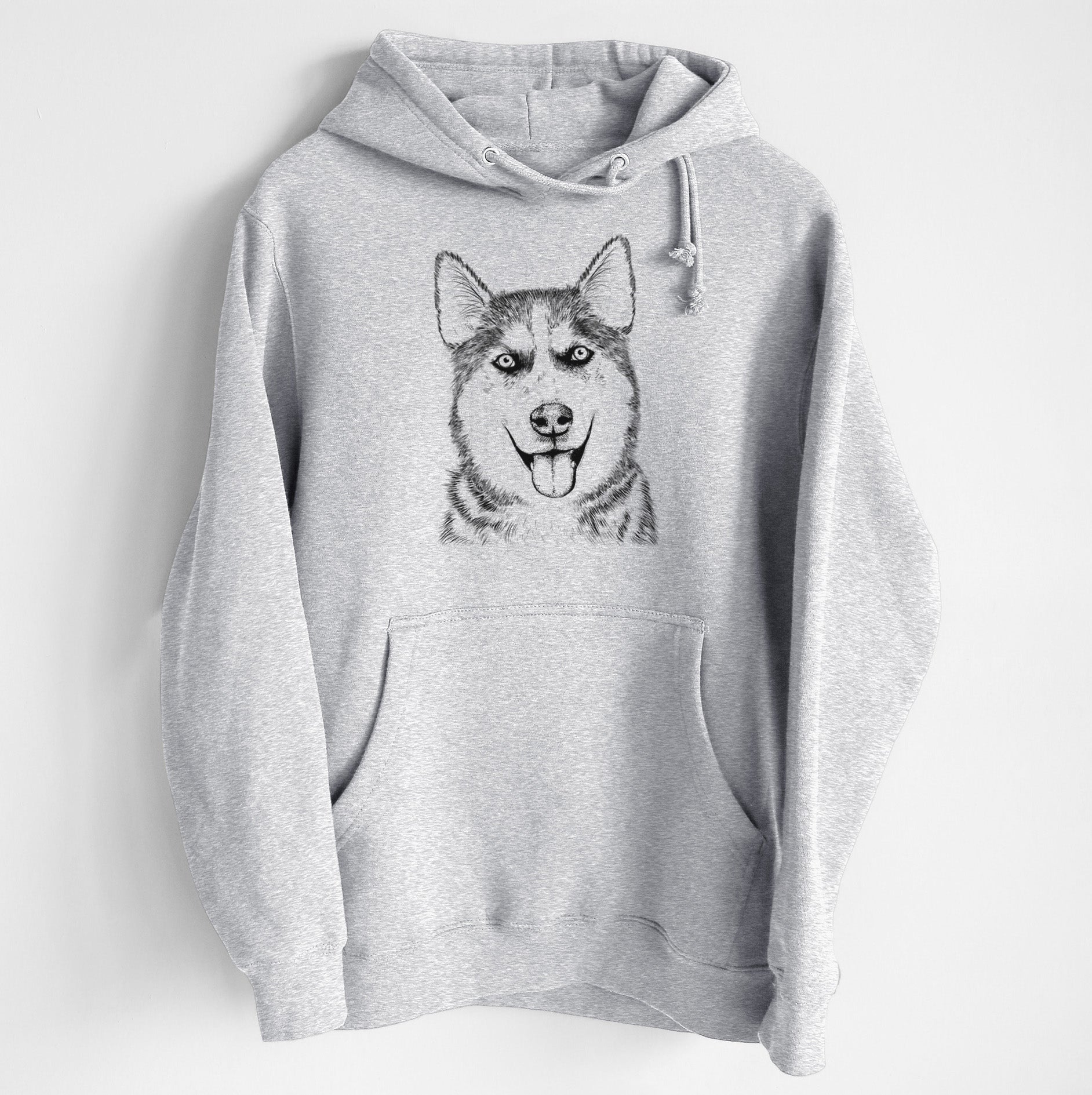 Sesi the Siberian Husky- Heavyweight Fleece Hoodie