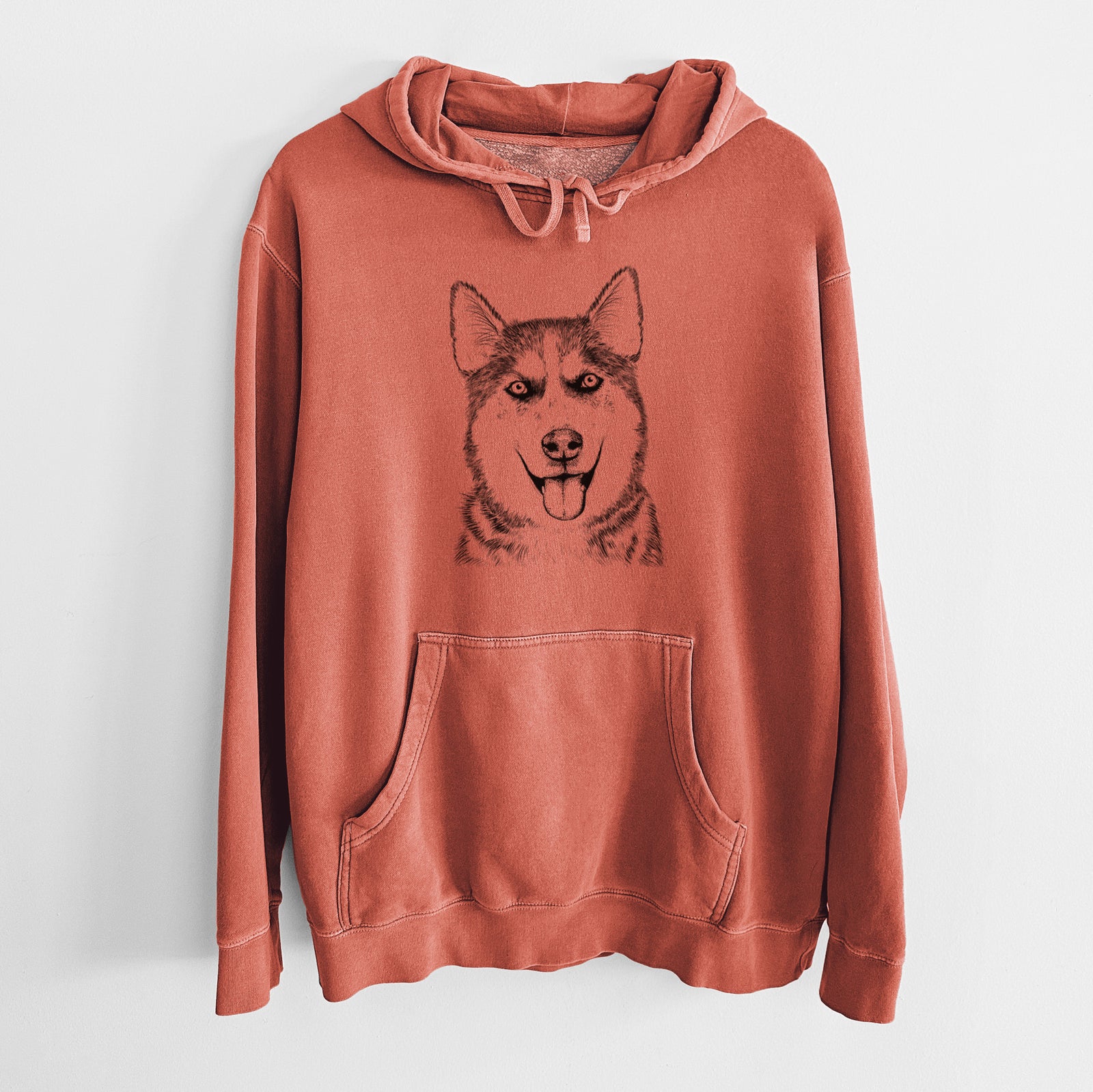 Bare Sesi the Siberian Husky - Unisex Pigment Dyed Hoodie