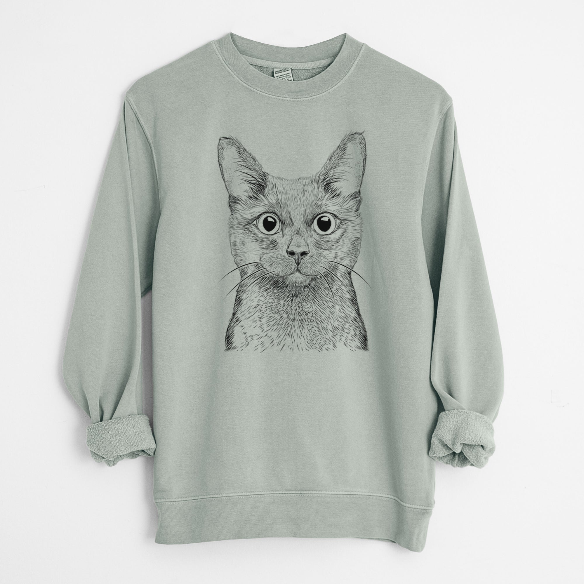 Bare Shadow the Black Cat - Unisex Pigment Dyed Crew Sweatshirt