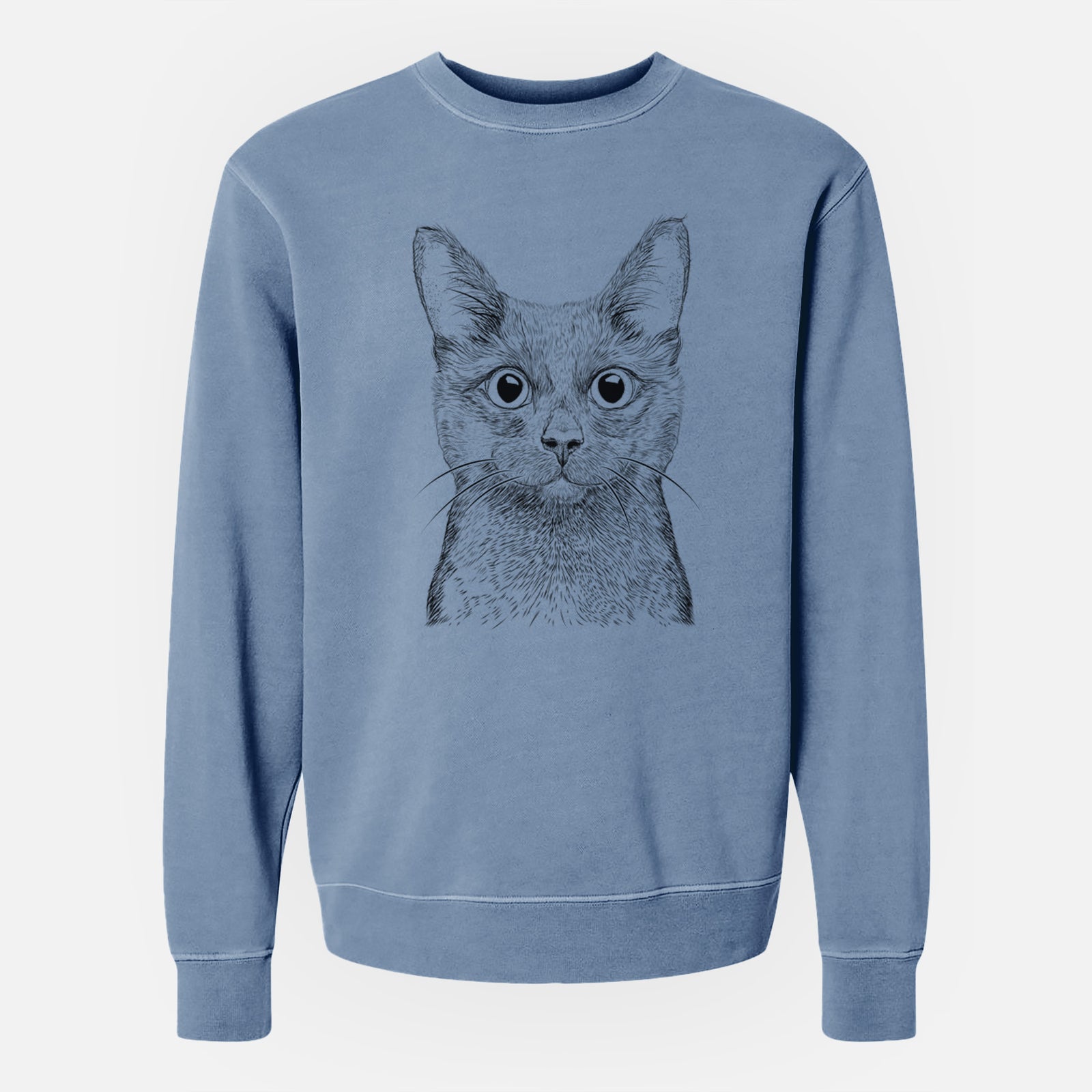 Bare Shadow the Black Cat - Unisex Pigment Dyed Crew Sweatshirt