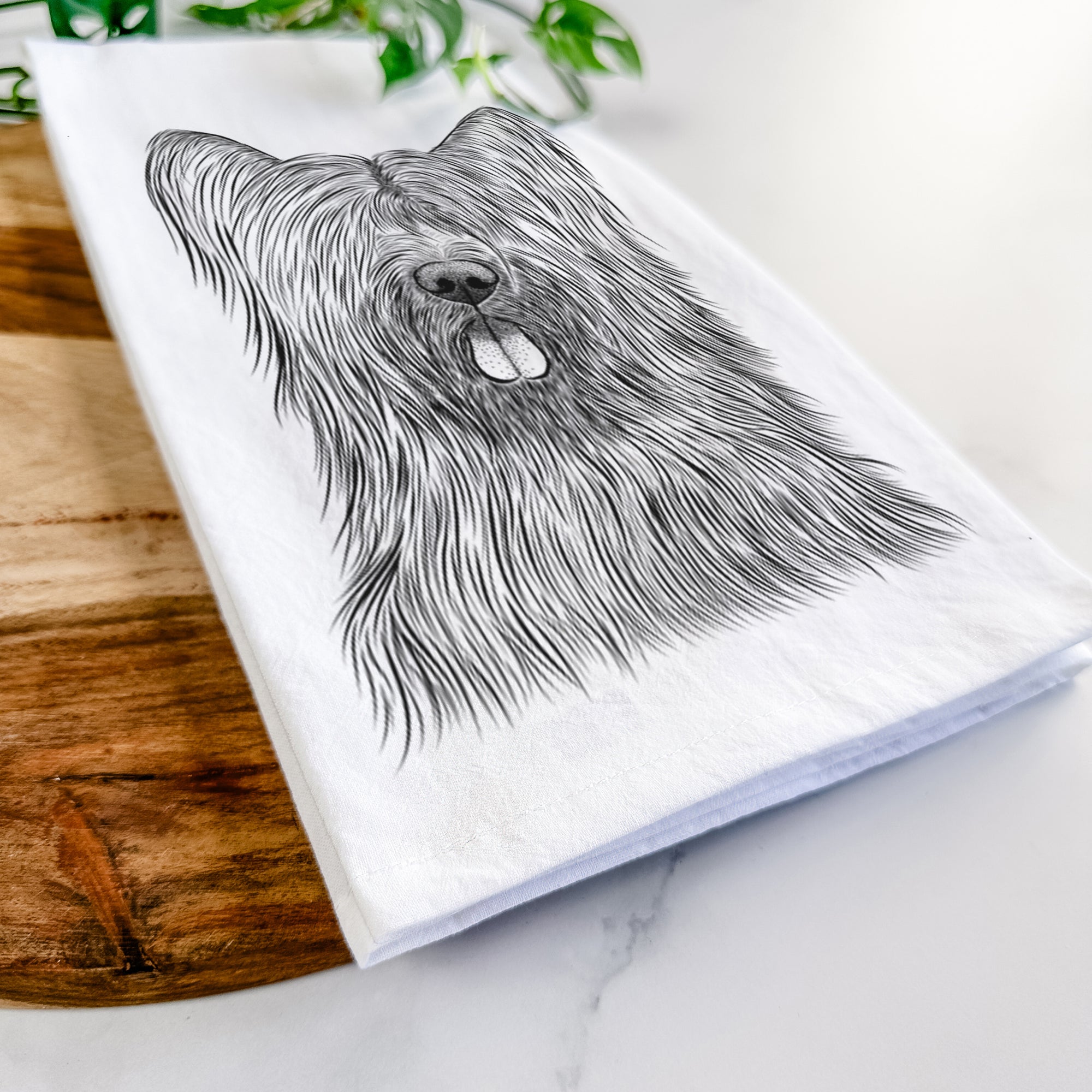 Shay the Briard Tea Towel