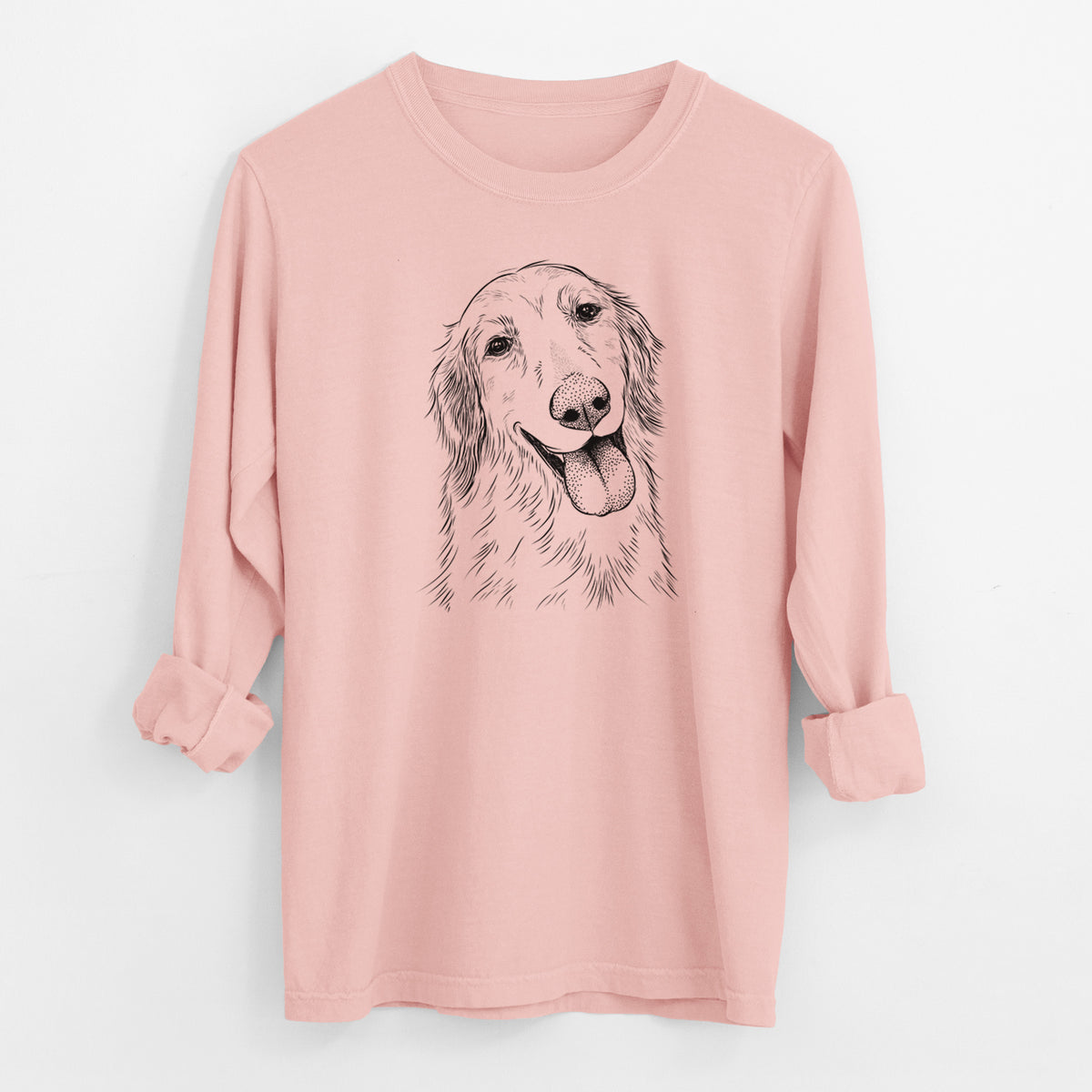 Bare Shelby the Golden Retriever - Men's Heavyweight 100% Cotton Long Sleeve