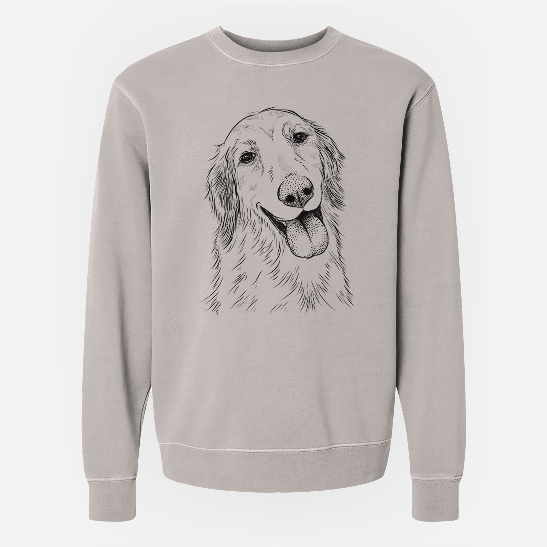 Bare Shelby the Golden Retriever - Unisex Pigment Dyed Crew Sweatshirt