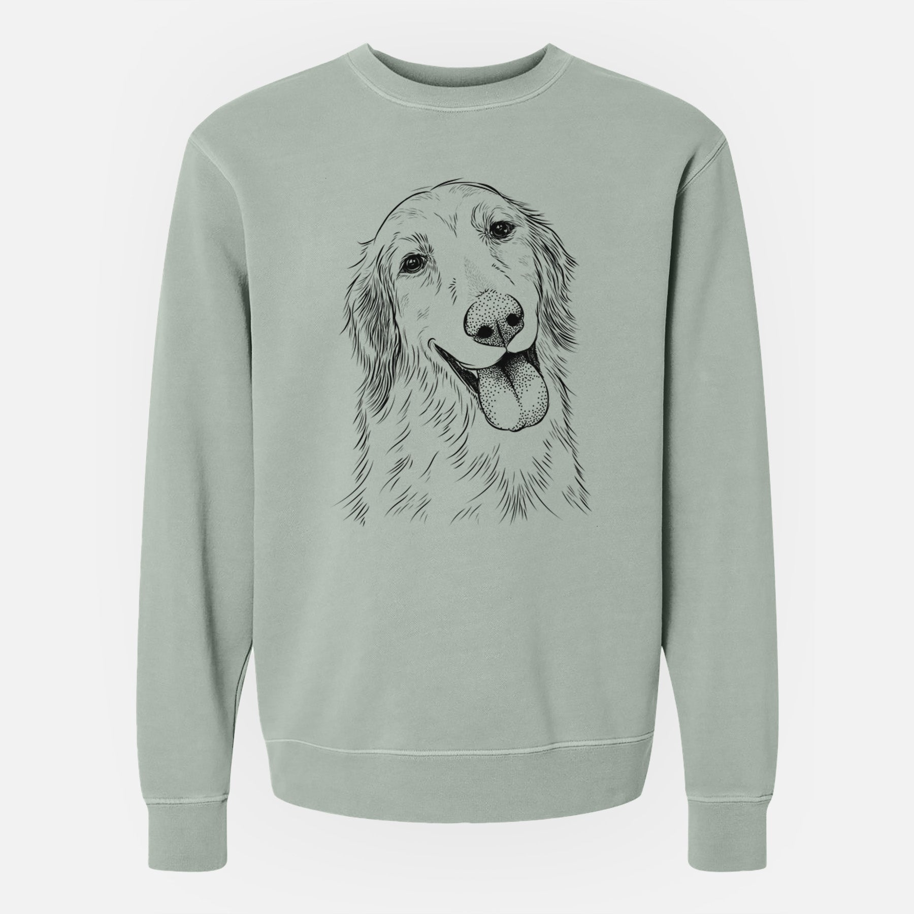 Bare Shelby the Golden Retriever - Unisex Pigment Dyed Crew Sweatshirt