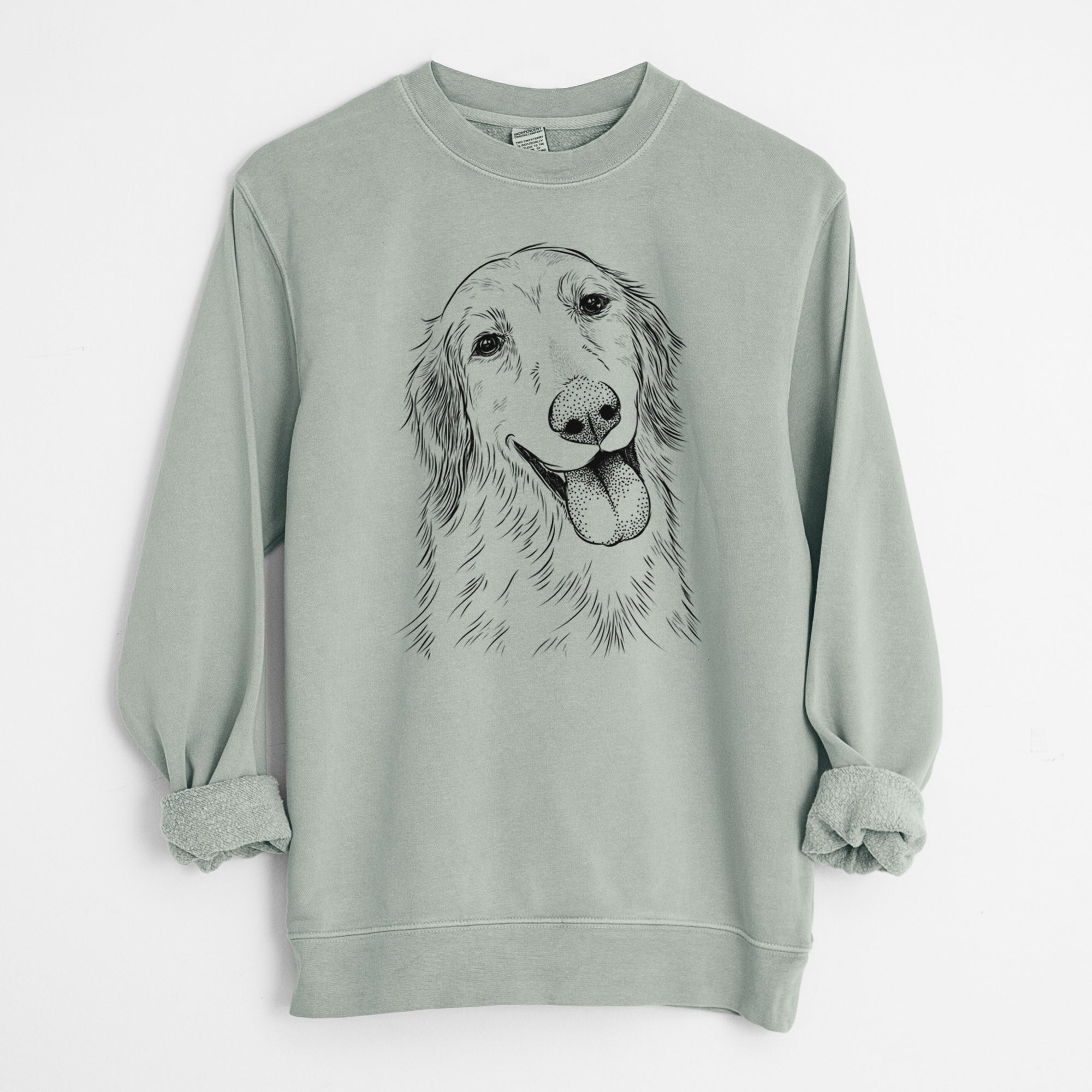 Bare Shelby the Golden Retriever - Unisex Pigment Dyed Crew Sweatshirt