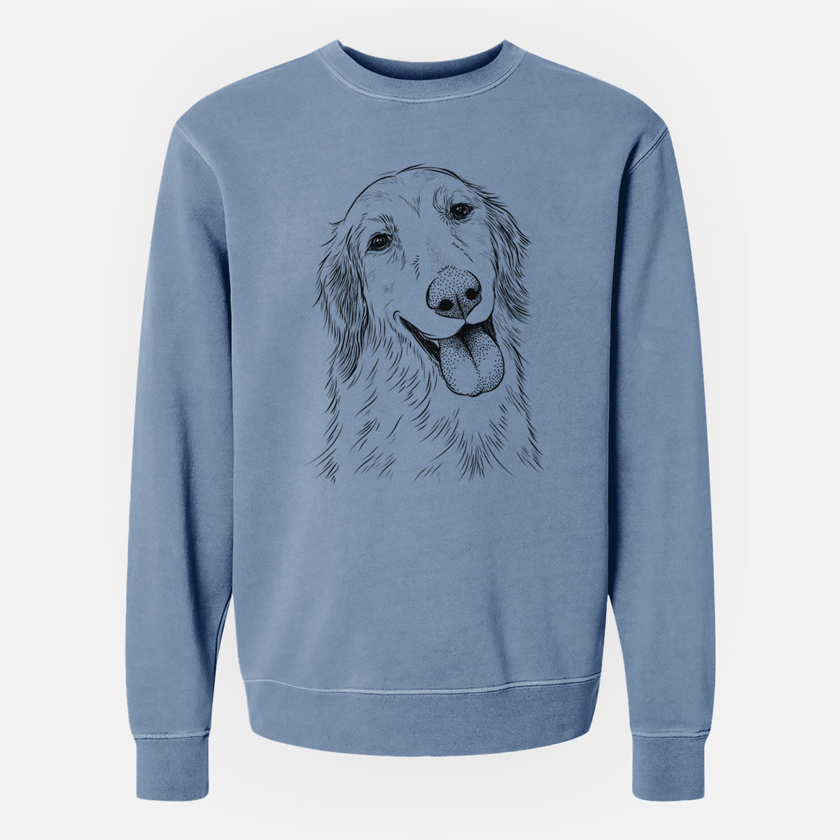 Bare Shelby the Golden Retriever - Unisex Pigment Dyed Crew Sweatshirt