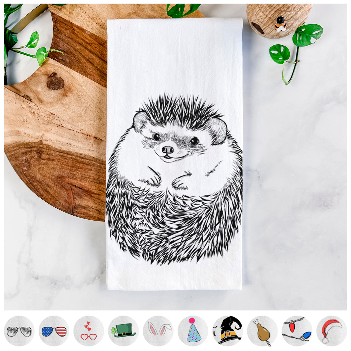 Sid the Hedgehog Tea Towel