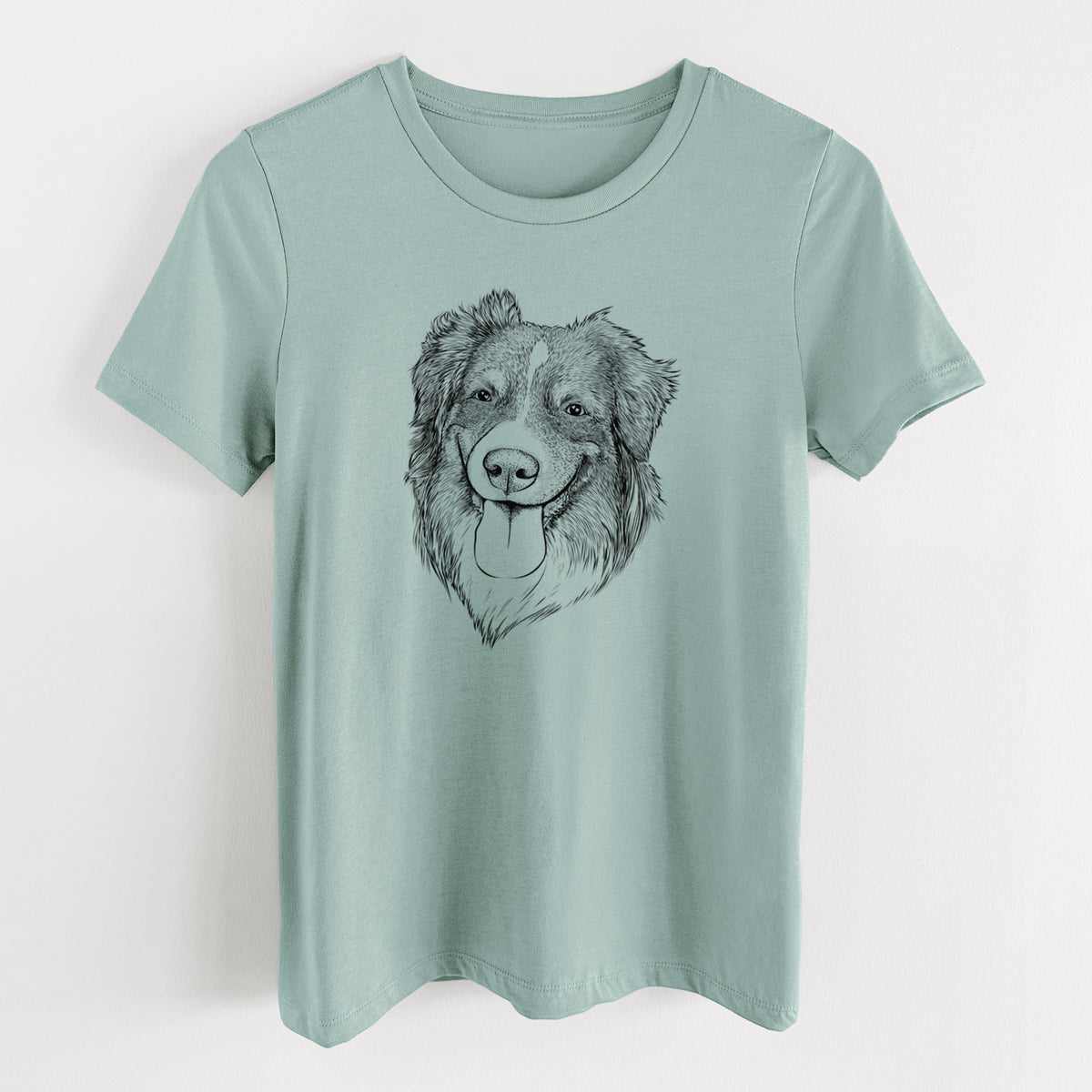 Bare Siena the Australian Shepherd - Women's Lightweight Relaxed Fit 100% Cotton Crewneck