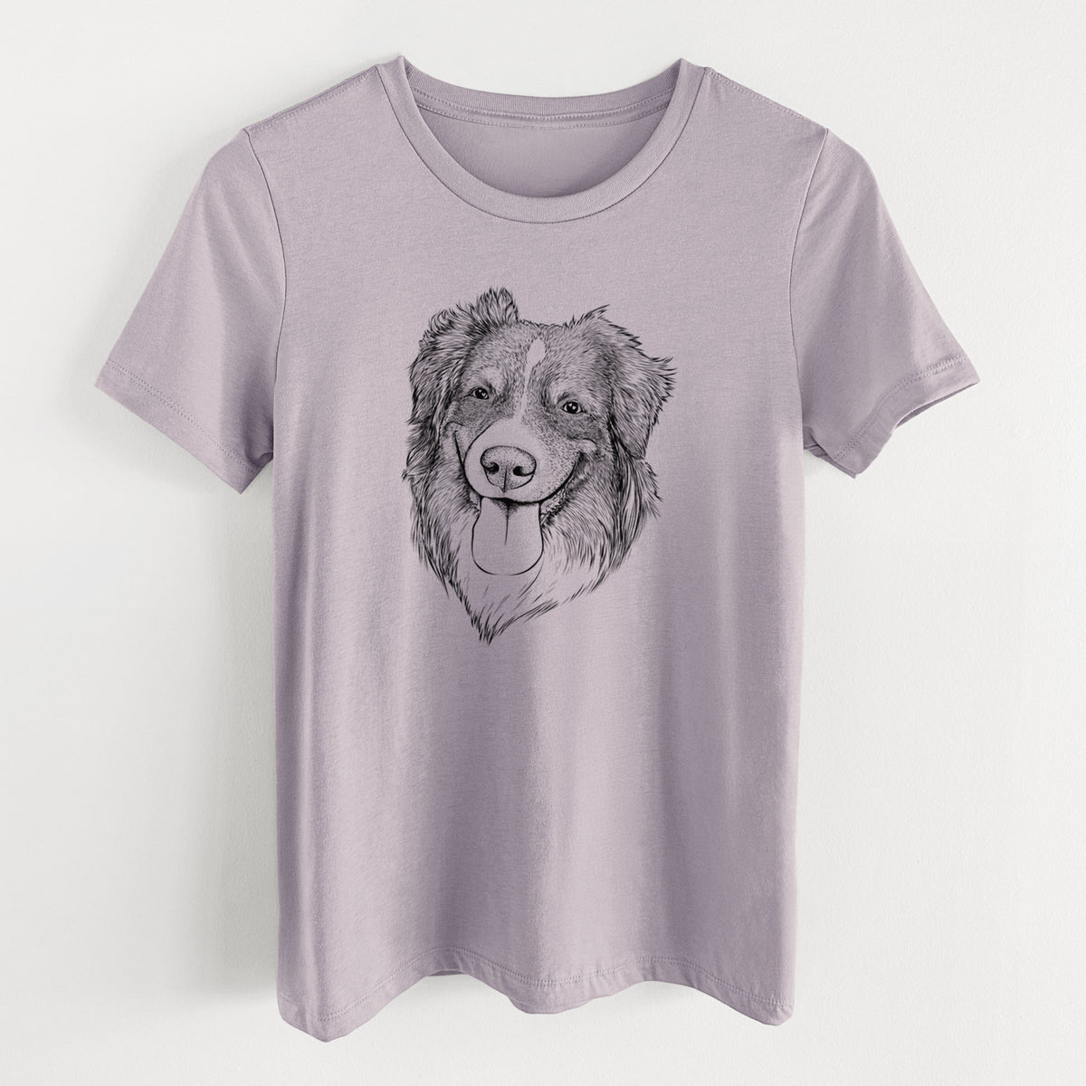 Bare Siena the Australian Shepherd - Women&#39;s Lightweight Relaxed Fit 100% Cotton Crewneck