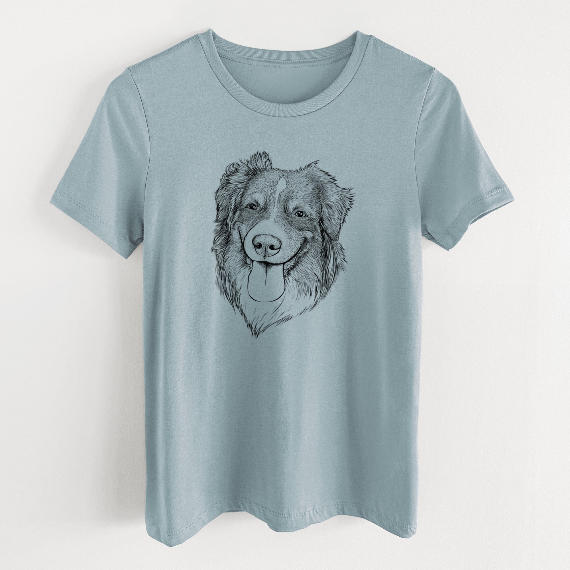 Bare Siena the Australian Shepherd - Women's Lightweight Relaxed Fit 100% Cotton Crewneck