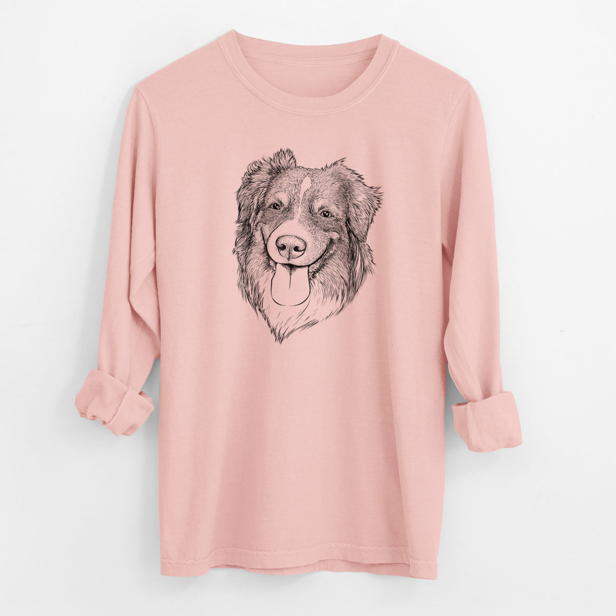 Bare Siena the Australian Shepherd - Men's Heavyweight 100% Cotton Long Sleeve