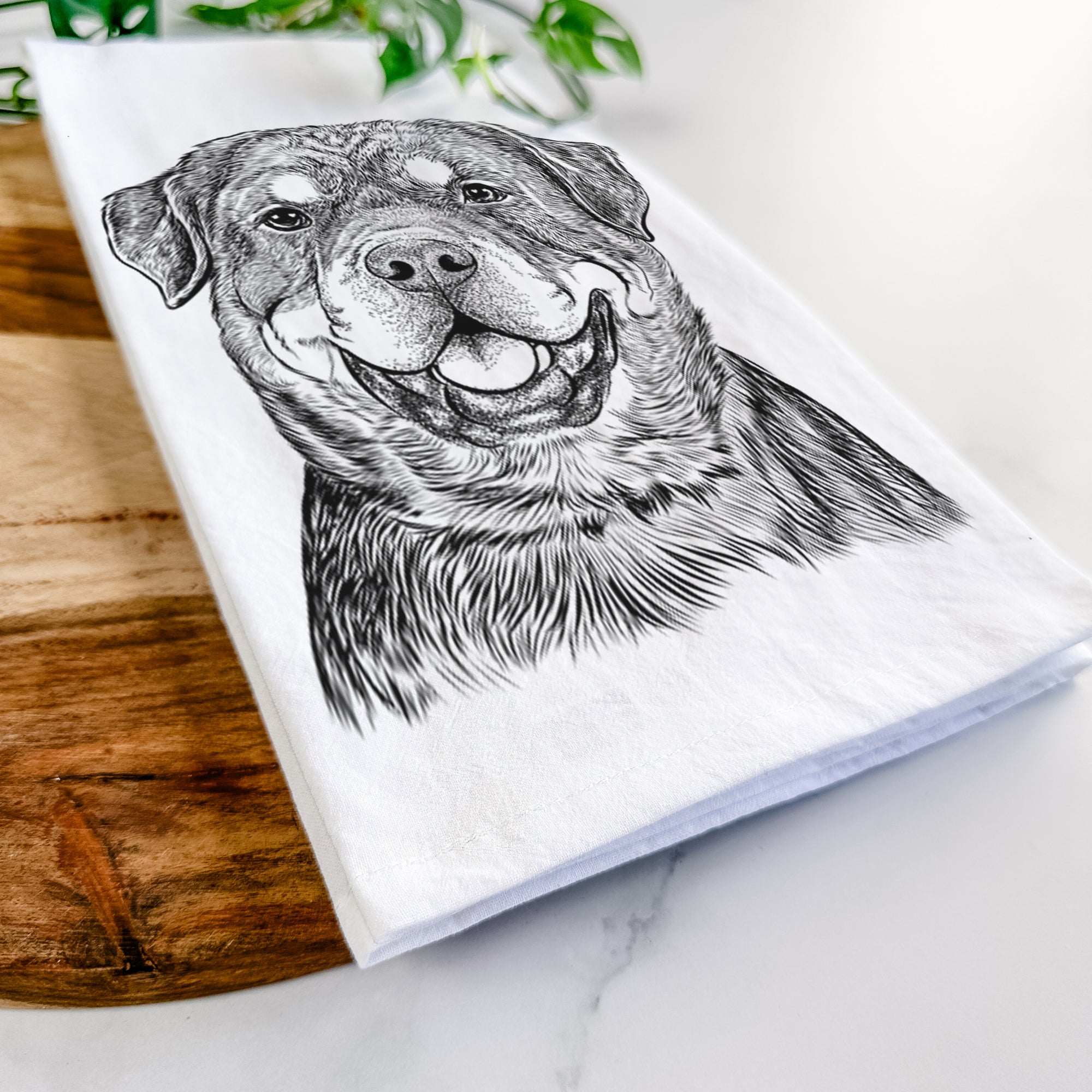 Sig the Rottweiler Tea Towel