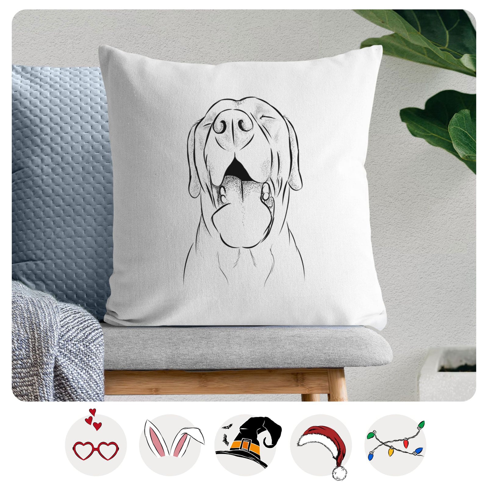 Silly Lilly the Labrador Retriever - Throw Pillow Cover