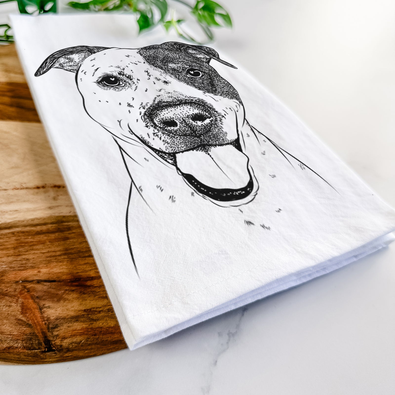 Simon the Mixed Breed Tea Towel