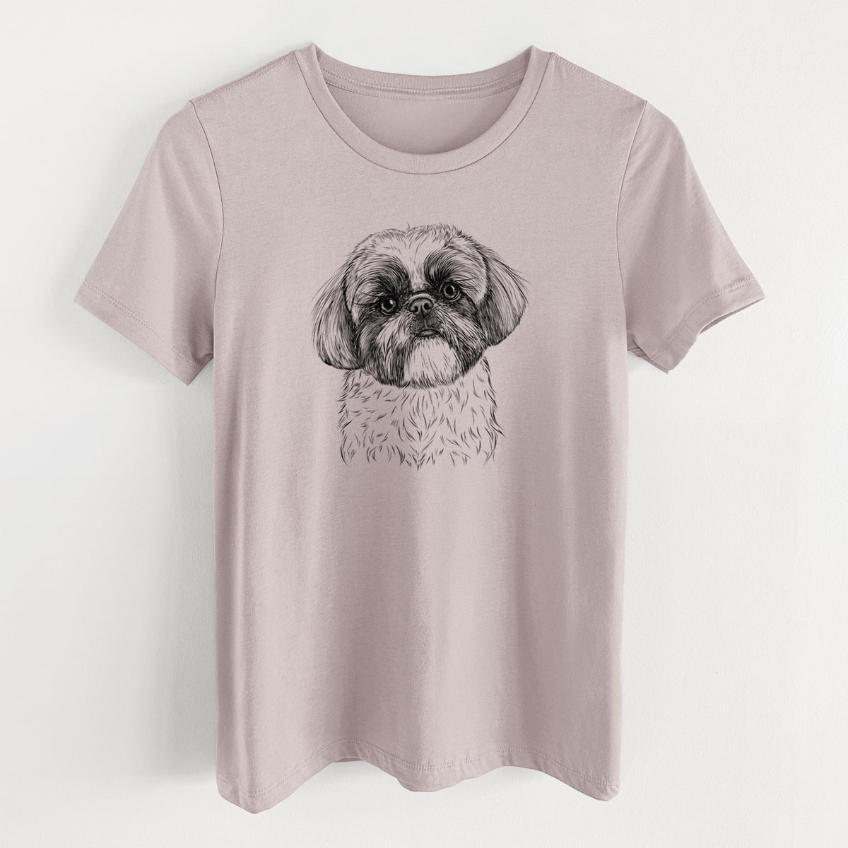 Bare Simon the Shih Tzu - Women's Lightweight Relaxed Fit 100% Cotton Crewneck