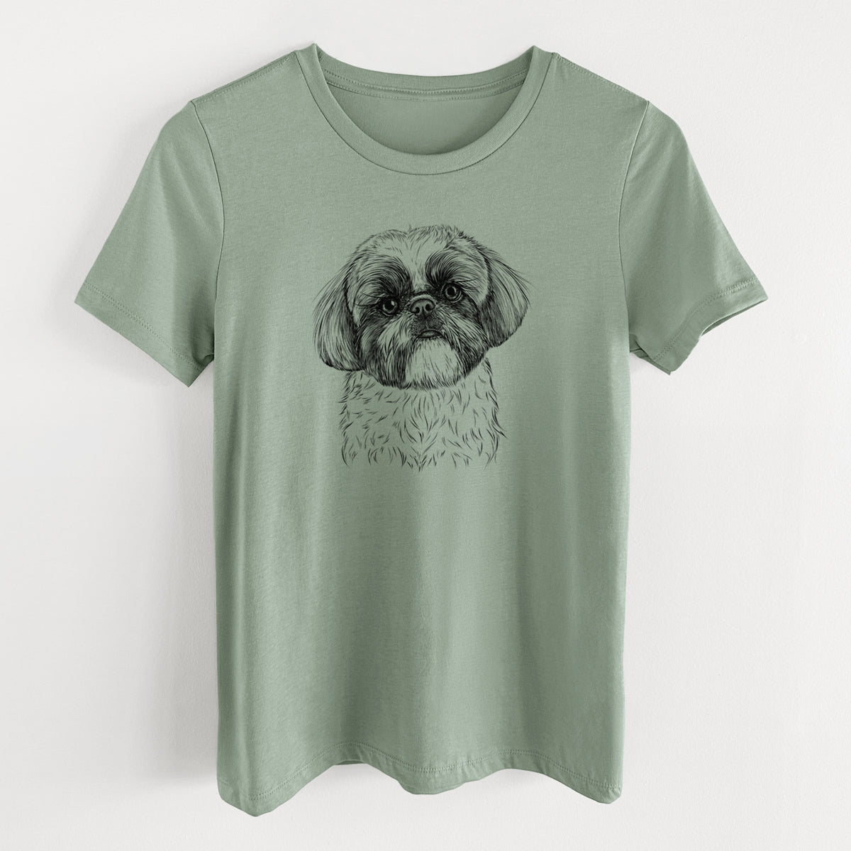 Bare Simon the Shih Tzu - Women's Lightweight Relaxed Fit 100% Cotton Crewneck