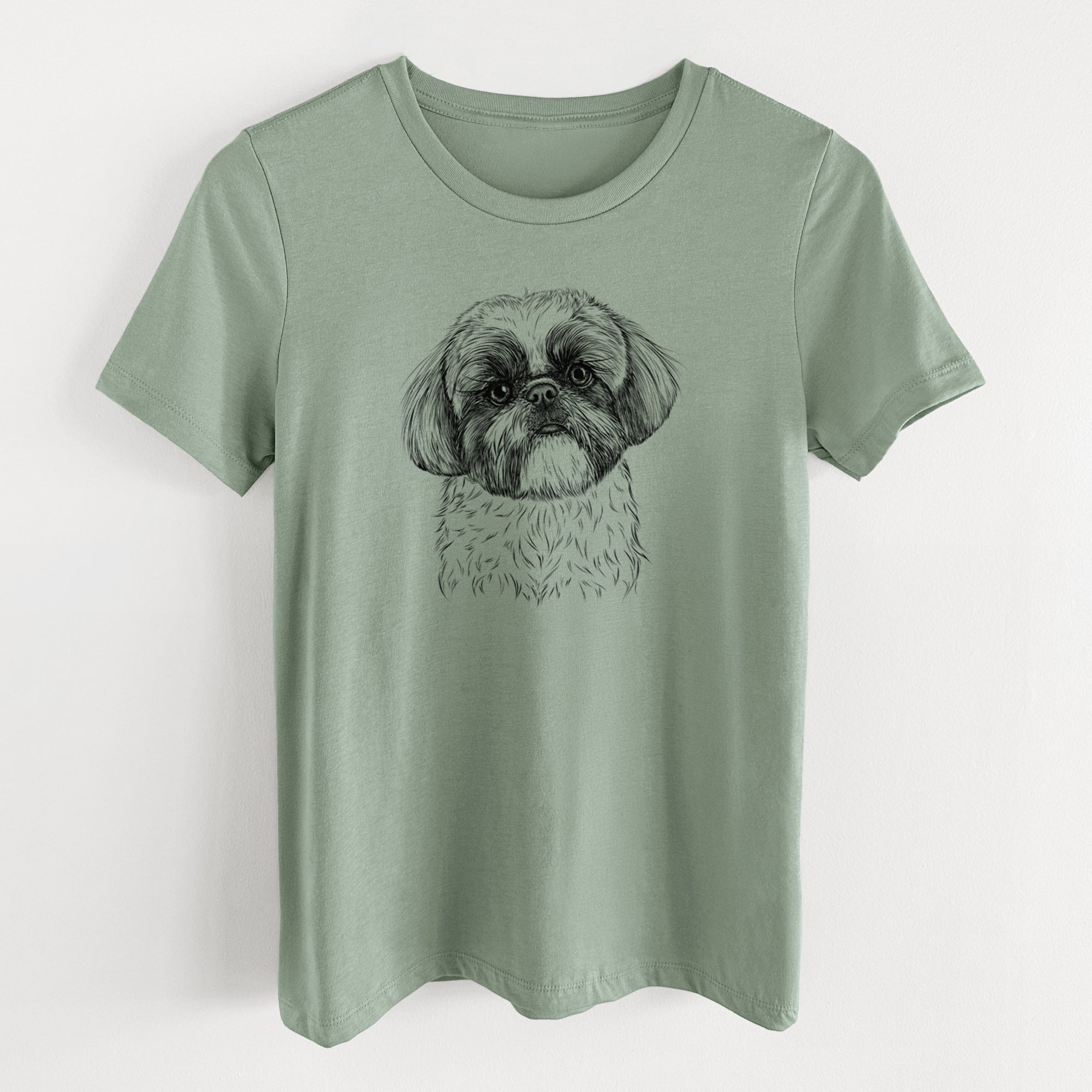 Bare Simon the Shih Tzu - Women's Lightweight Relaxed Fit 100% Cotton Crewneck