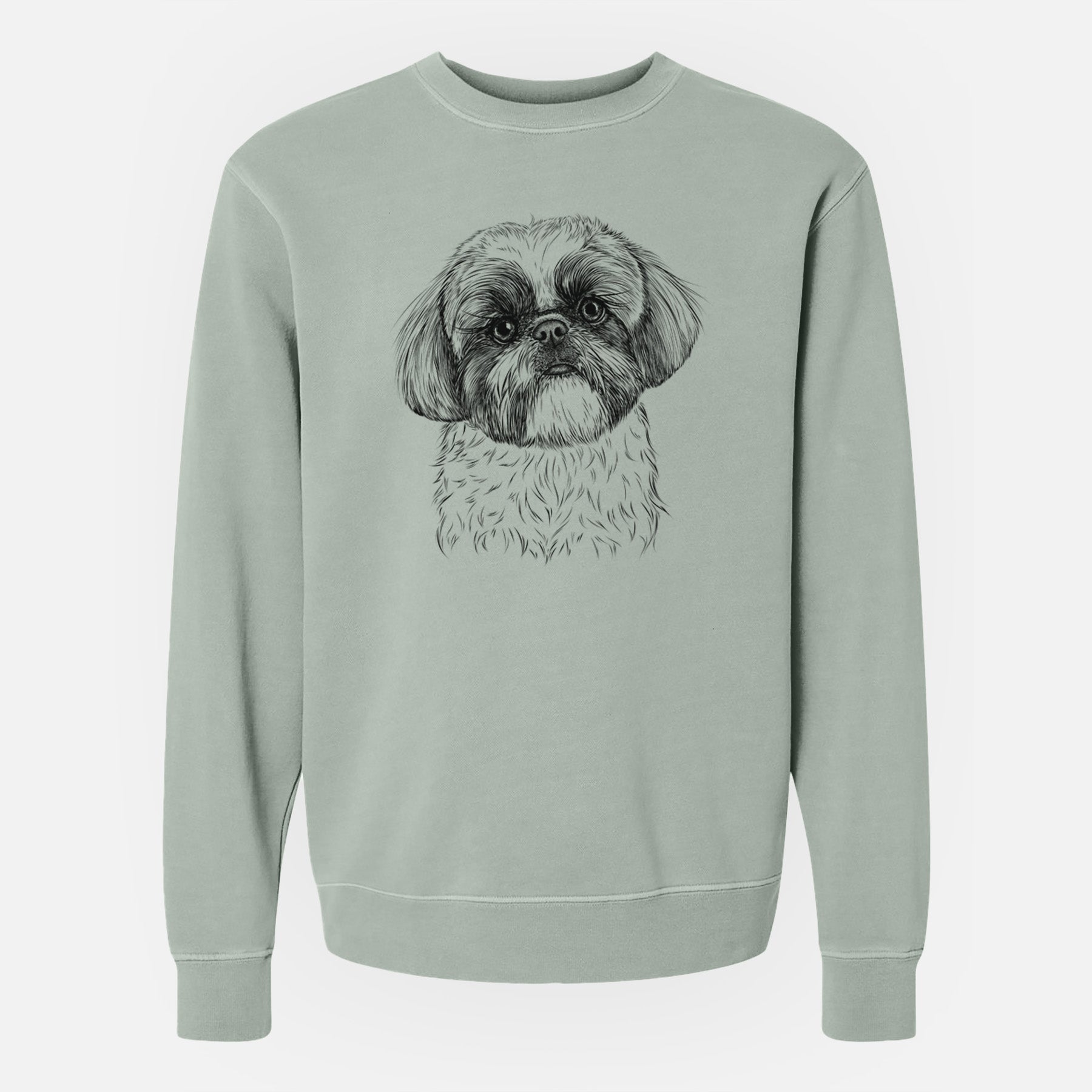 Bare Simon the Shih Tzu - Unisex Pigment Dyed Crew Sweatshirt