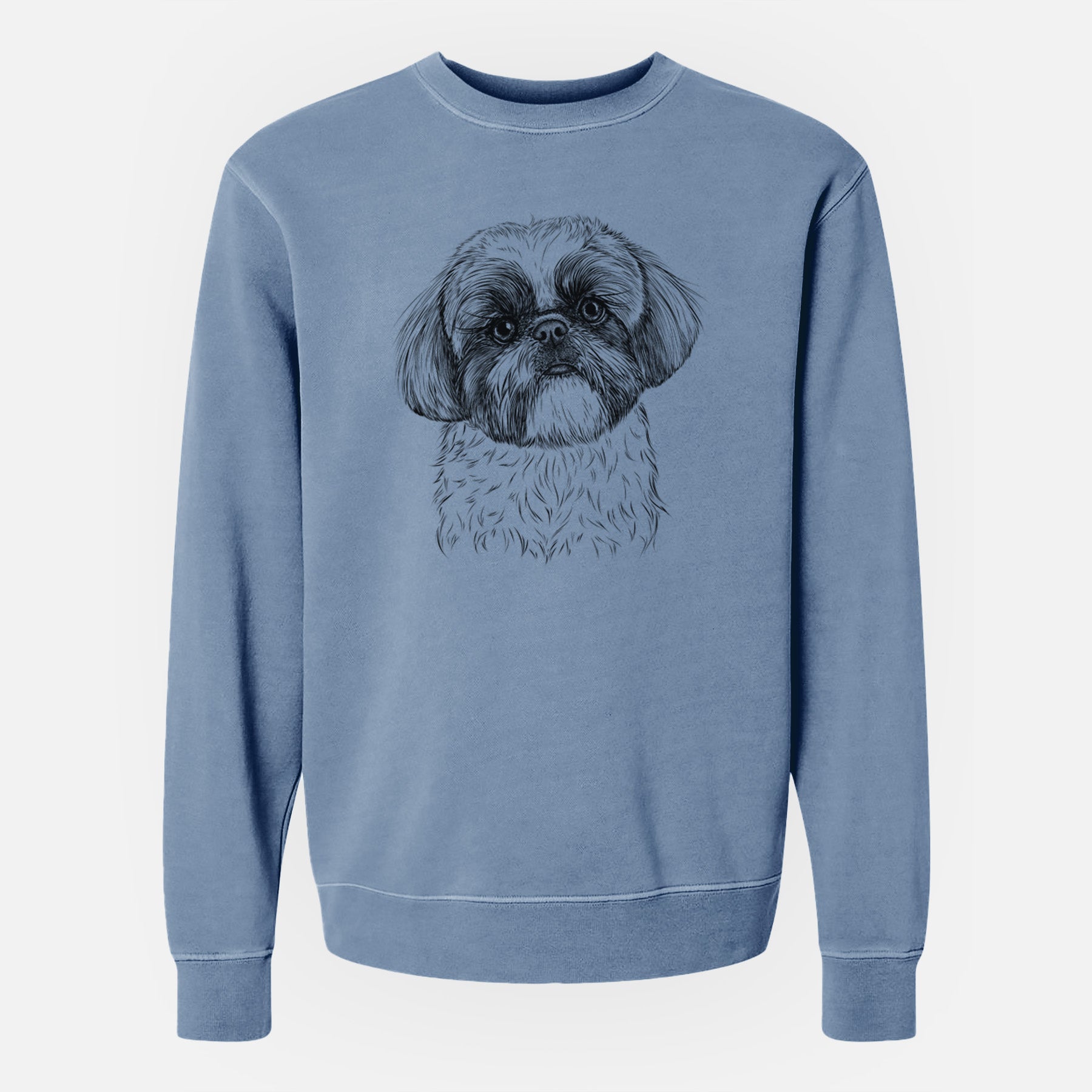 Bare Simon the Shih Tzu - Unisex Pigment Dyed Crew Sweatshirt