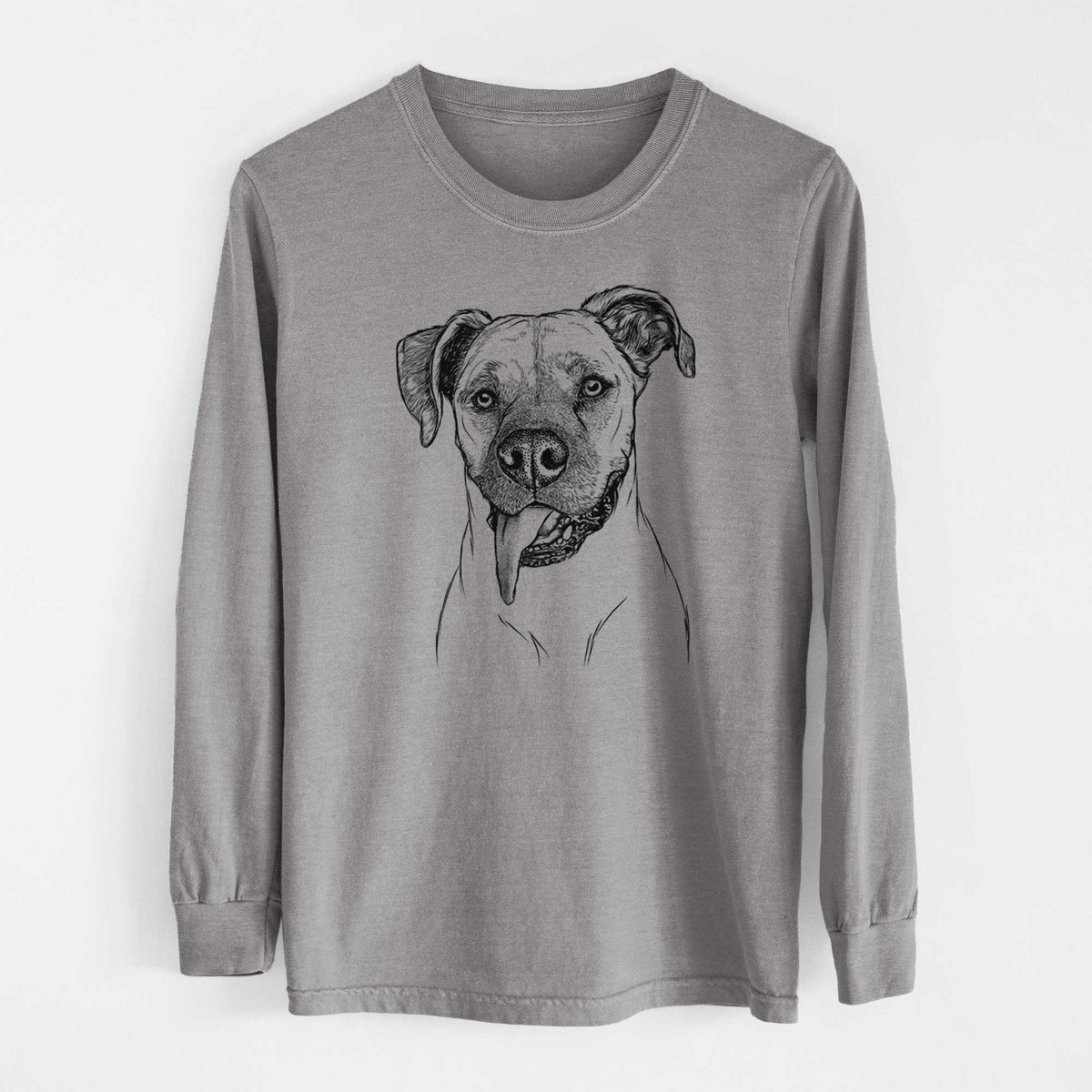 Bare Sir Jake the Boxer - Men's Heavyweight 100% Cotton Long Sleeve