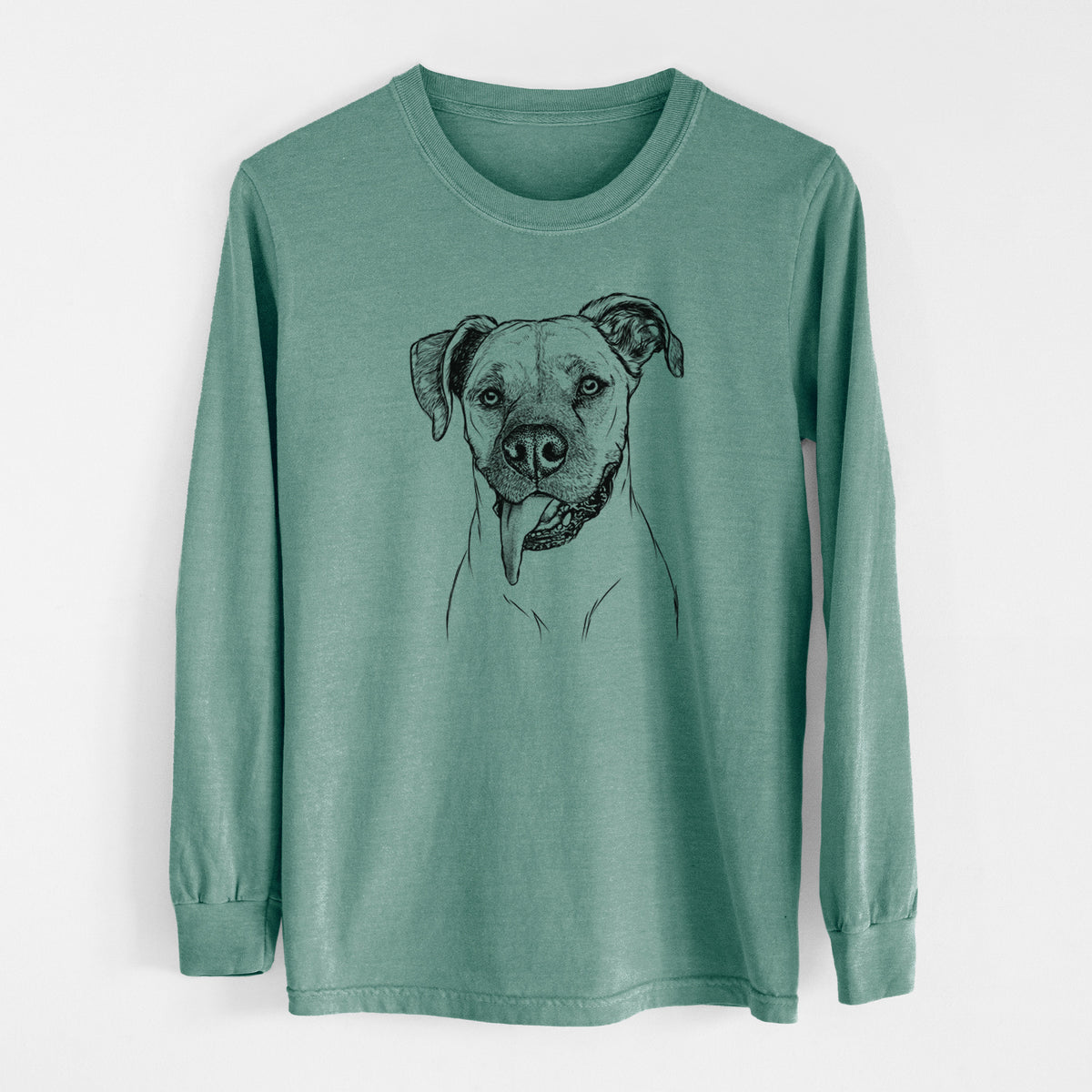 Bare Sir Jake the Boxer - Men's Heavyweight 100% Cotton Long Sleeve
