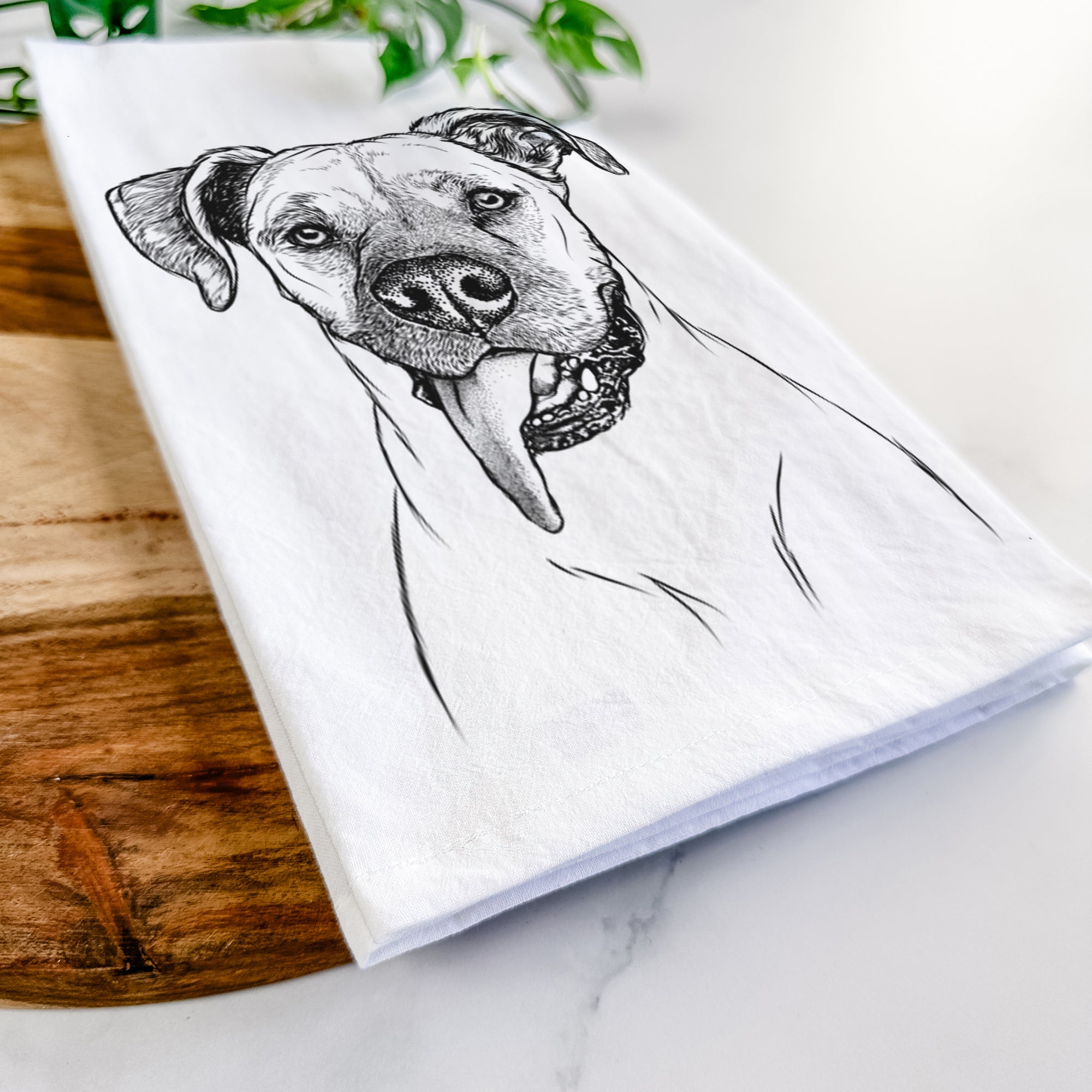 Sir Jake the Boxer Tea Towel