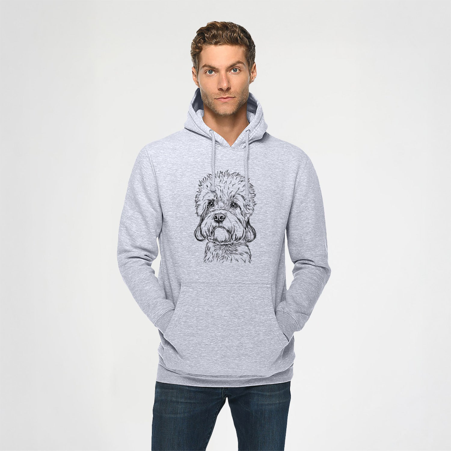Sir Walter the Dandie Dinmont Terrier- Heavyweight Fleece Hoodie