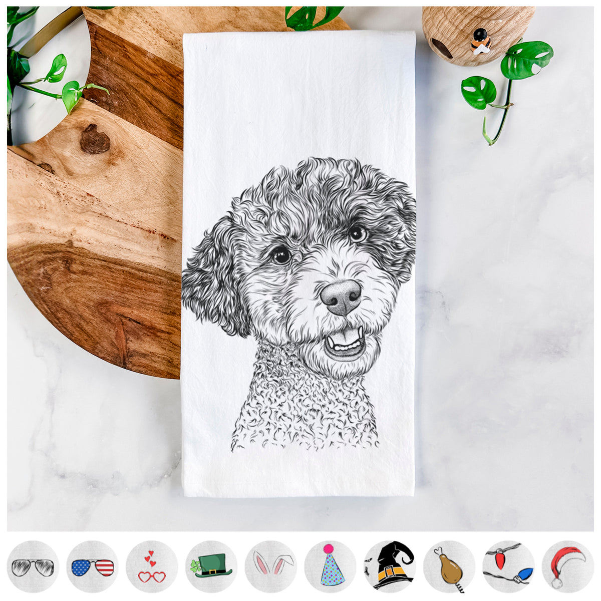 Skipper the Twoodle Tea Towel