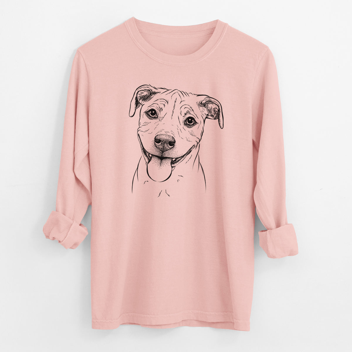 Bare Skye the Pitweiler - Men's Heavyweight 100% Cotton Long Sleeve